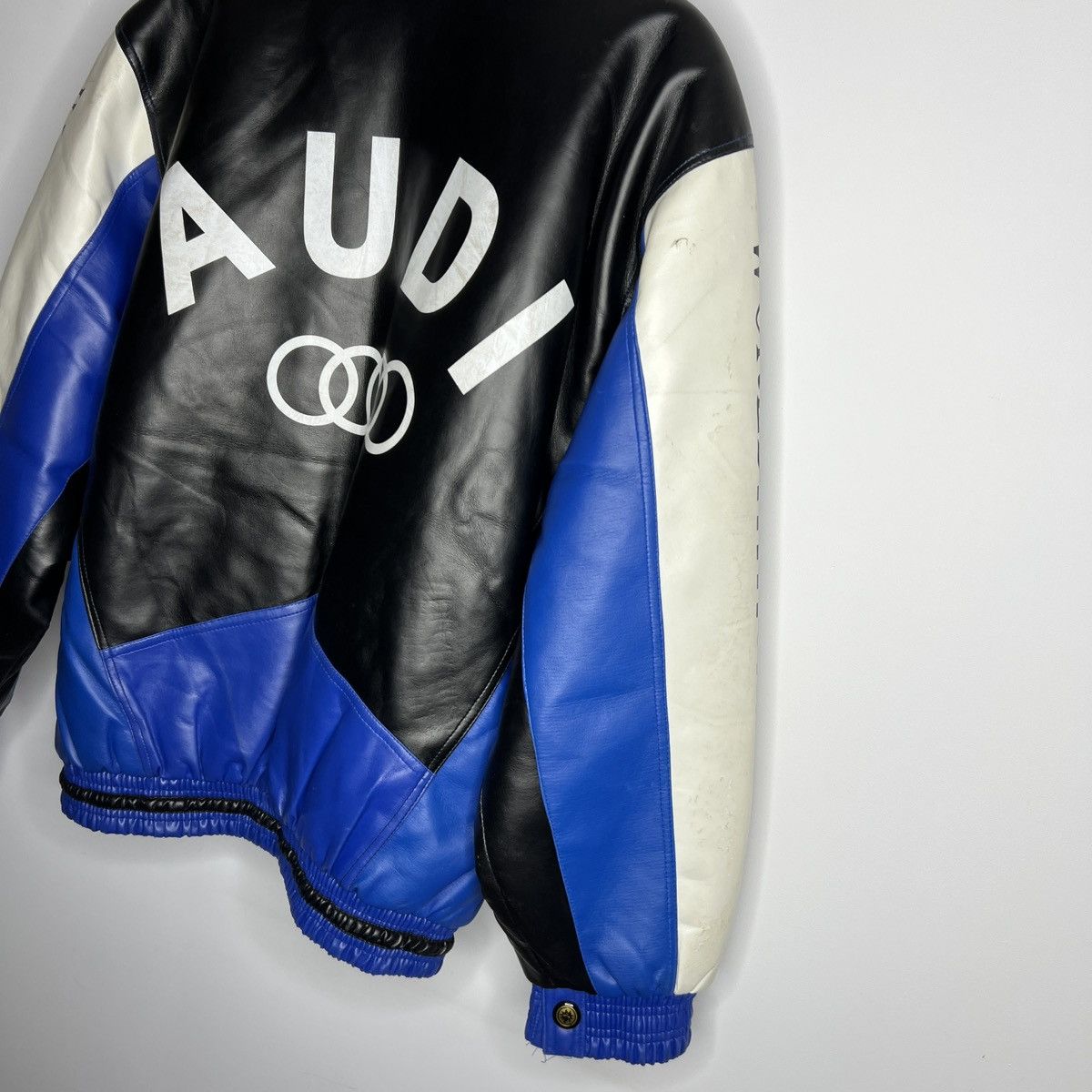 Other Vintage Audi Leather Racing Moto Bomber Jacket 90s Y2K RARE Size US M / EU 48-50 / 2 - 10 Thumbnail