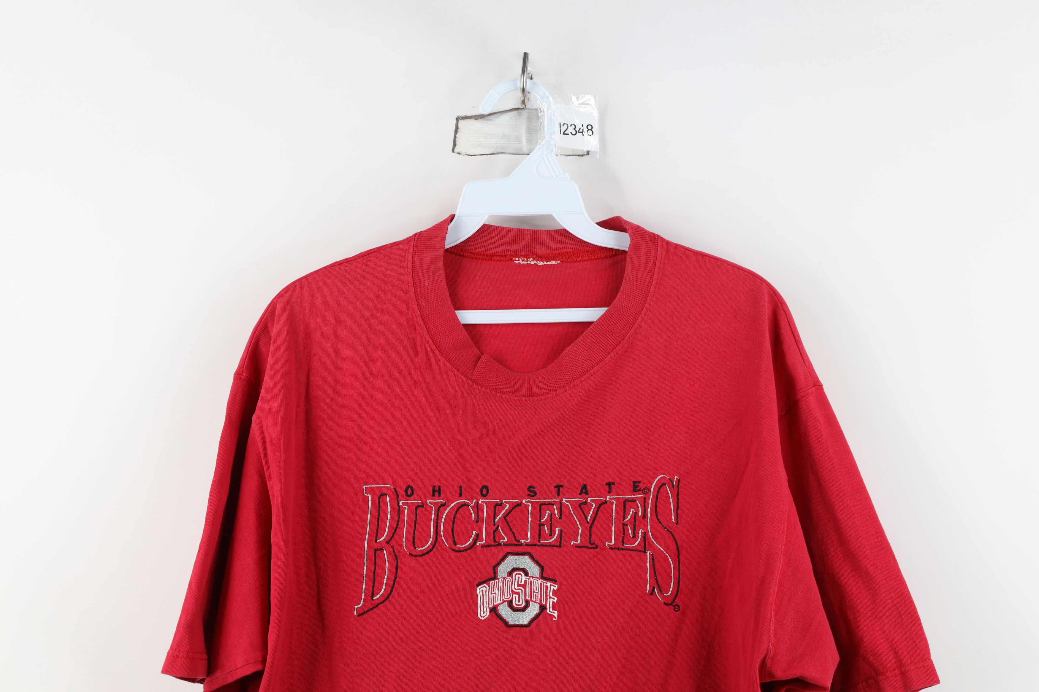 Vintage Vintage 90s Ohio State University Short Sleeve T-Shirt Red Size US L / EU 52-54 / 3 - 2 Thumbnail