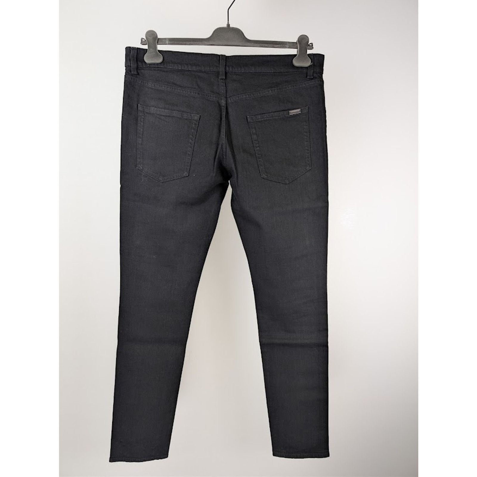 Saint Laurent Paris o1rshd1 Skinny 5 Pockets Low Jean Pants in Black Size US 29 - 15 Thumbnail