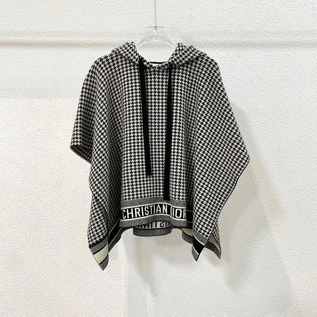Dior Dior Houndstooth Hooded Cape Size 34 Size XS / US 0-2 / IT 36-38 - 1 Thumbnail