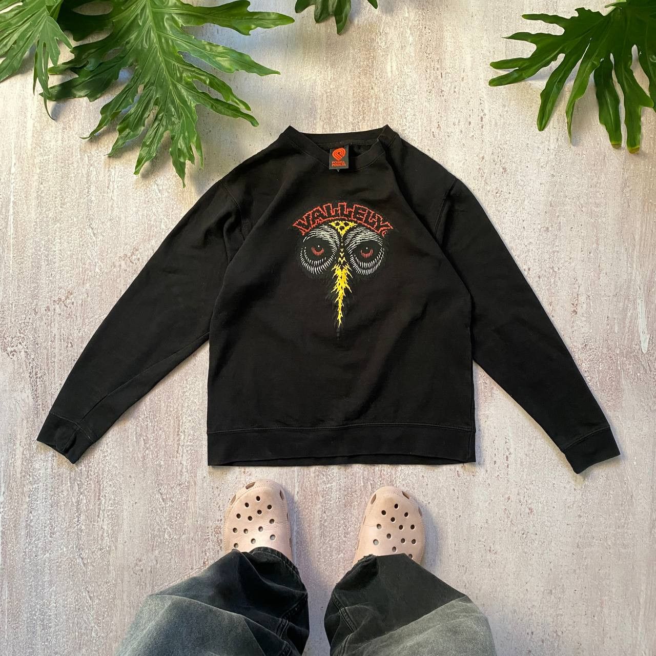 VINTAGE 90S POWELL PERALTA MIKE VALLELY RARE SWEATSHIRT 128