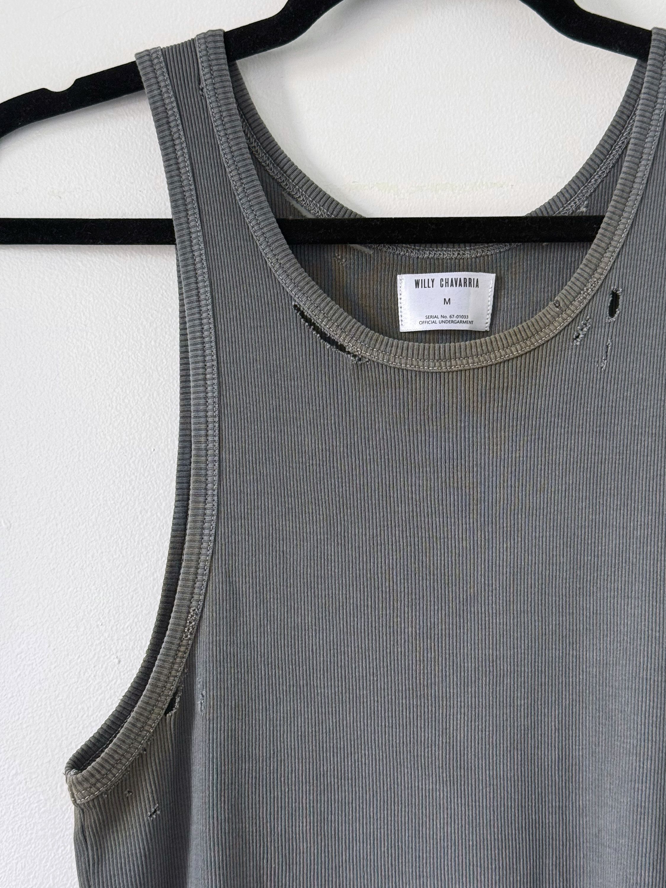 Willy Chavarria Dirty Willy, Dirty Ribbed Tank Top Size US M / EU 48-50 / 2 - 2 Thumbnail