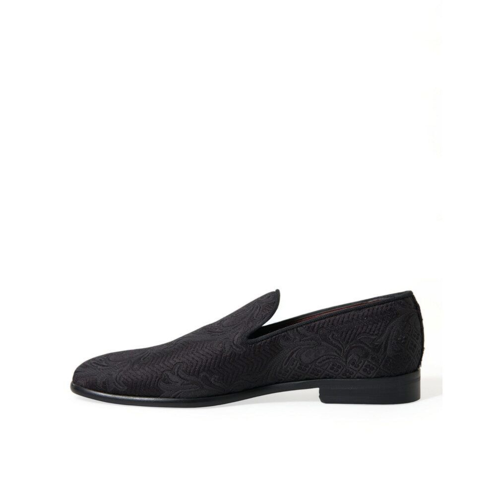 Dolce & Gabbana Dolce & Gabbana Elegant Black Brocade Dress Loafers Size US 7.5 / EU 40-41 - 5 Thumbnail