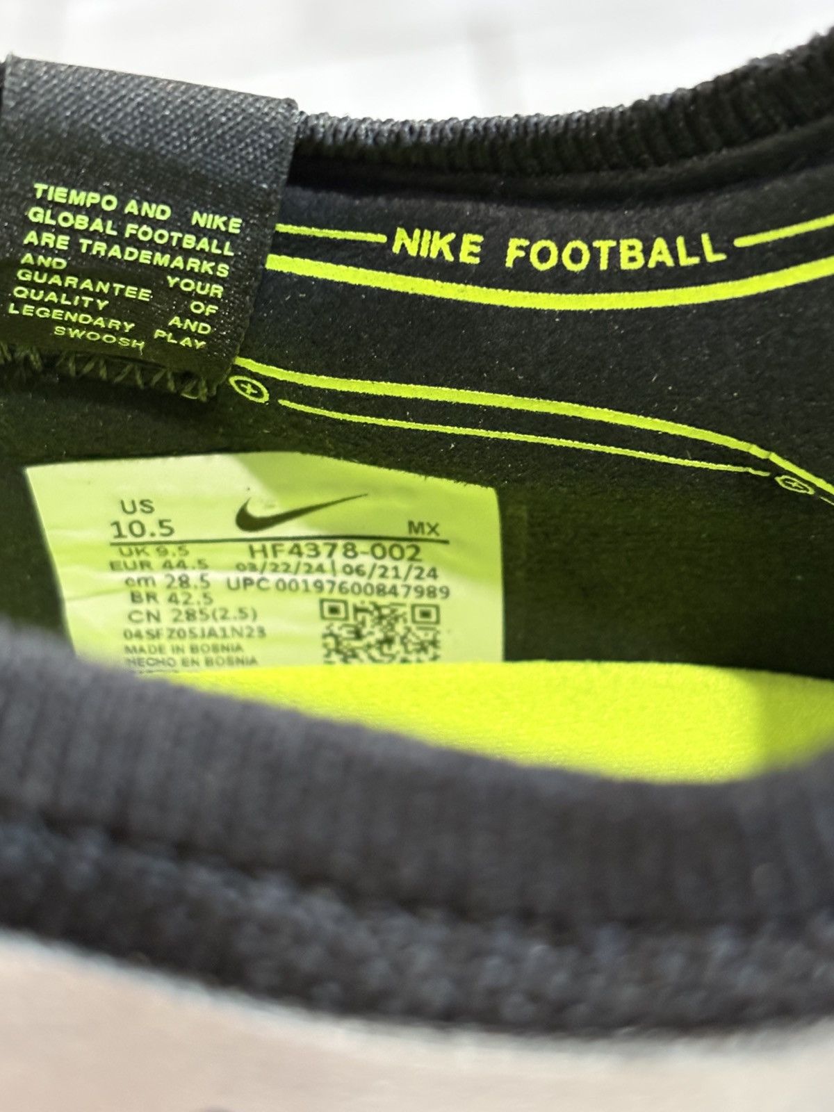 Nike Nike Tiempo Legend 10 Elite Ag Pro HF4378-002 Men size 10.5 Size US 10.5 / EU 43-44 - 3 Thumbnail
