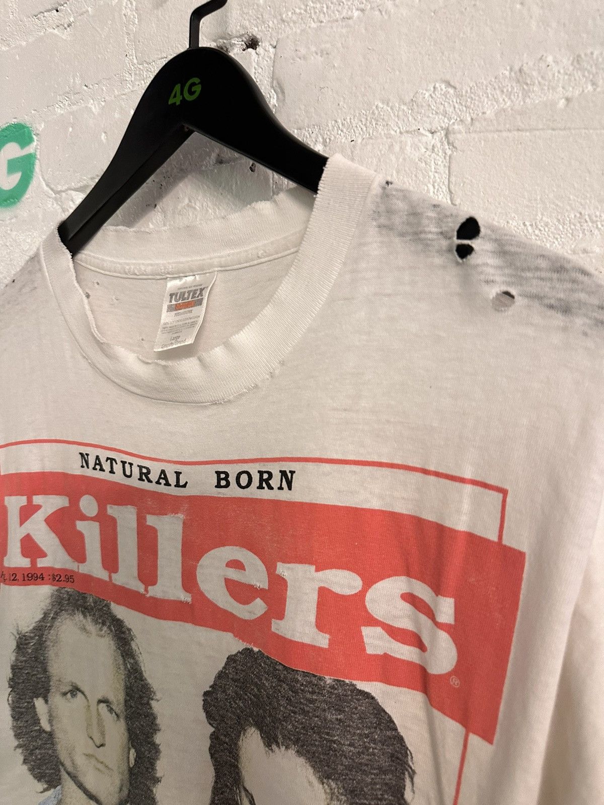 Band Tees × Vintage Vintage NIN NATURAL BORN KILLERS BLOODLUST thrashed shirt Size US L / EU 52-54 / 3 - 4 Thumbnail