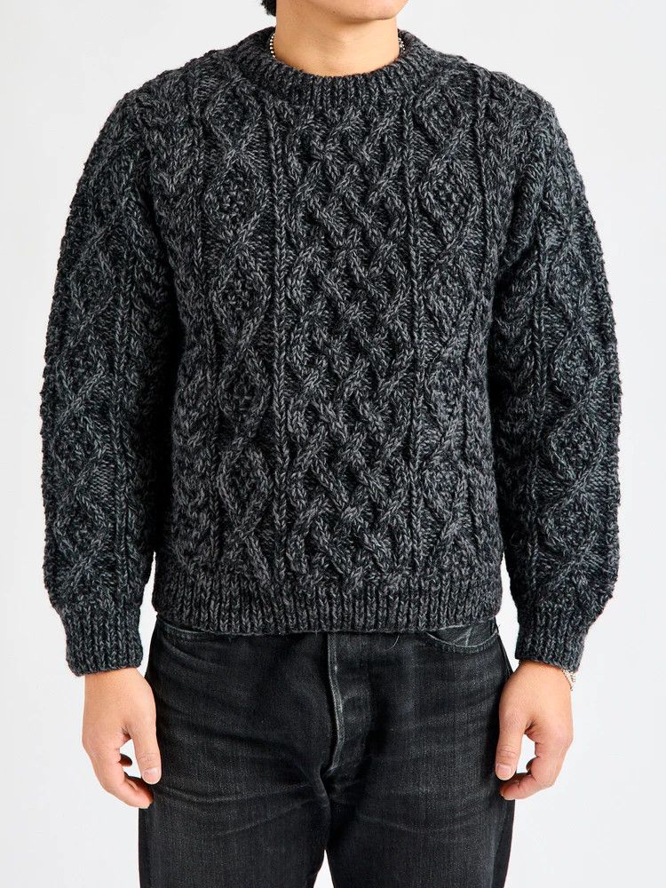 Pherrow's Low Gauge Cable Knit Sweater in Grey Size US M / EU 48-50 / 2 - 1 Thumbnail