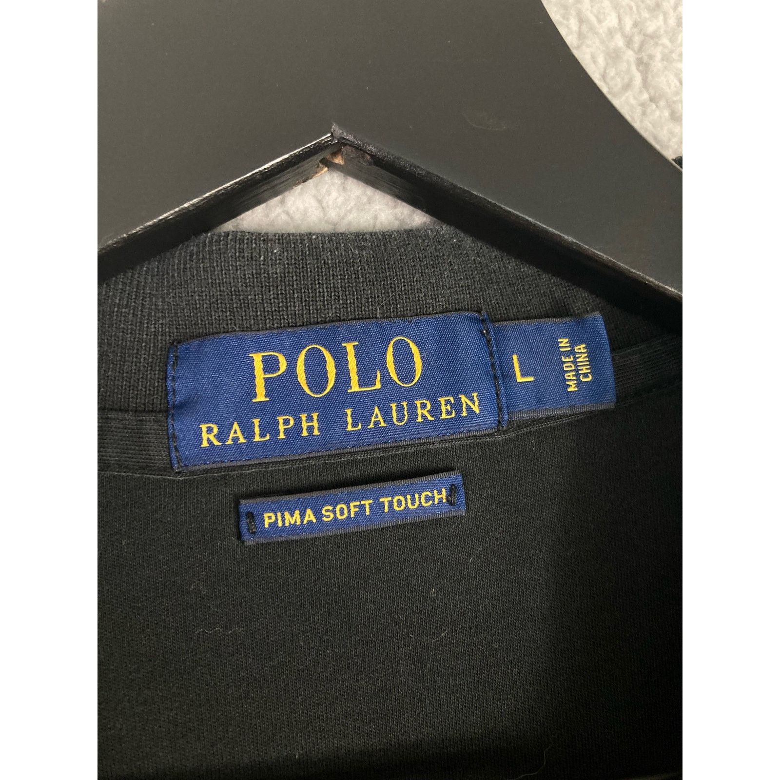 Polo Ralph Lauren Polo Ralph Lauren Pima Soft Touch Polo Shirt L Black Size US L / EU 52-54 / 3 - 2 Thumbnail