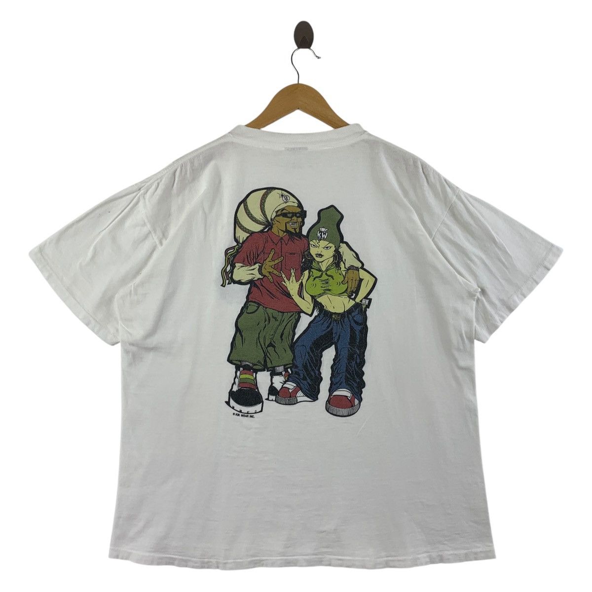 Vintage Vintage 90s KIK WEAR Big rap tees printed tee Size US XL / EU 56 / 4 - 1 Thumbnail