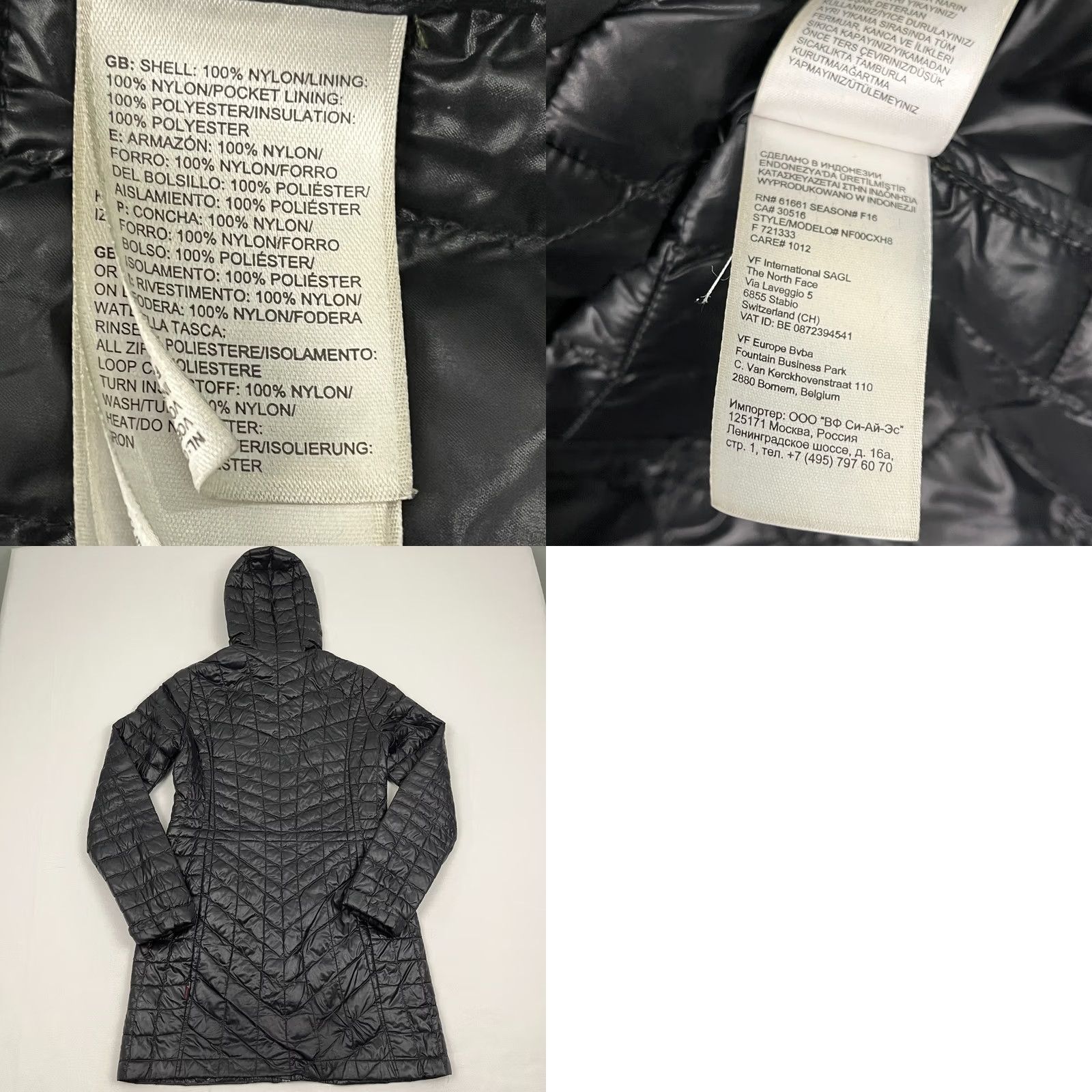 The North Face VINTAGE? No. The North Face Thermoball Hooded Parka Jacket Womens S Black Quilted Puffer Coat Size S / US 4 / IT 40 - 8 Thumbnail