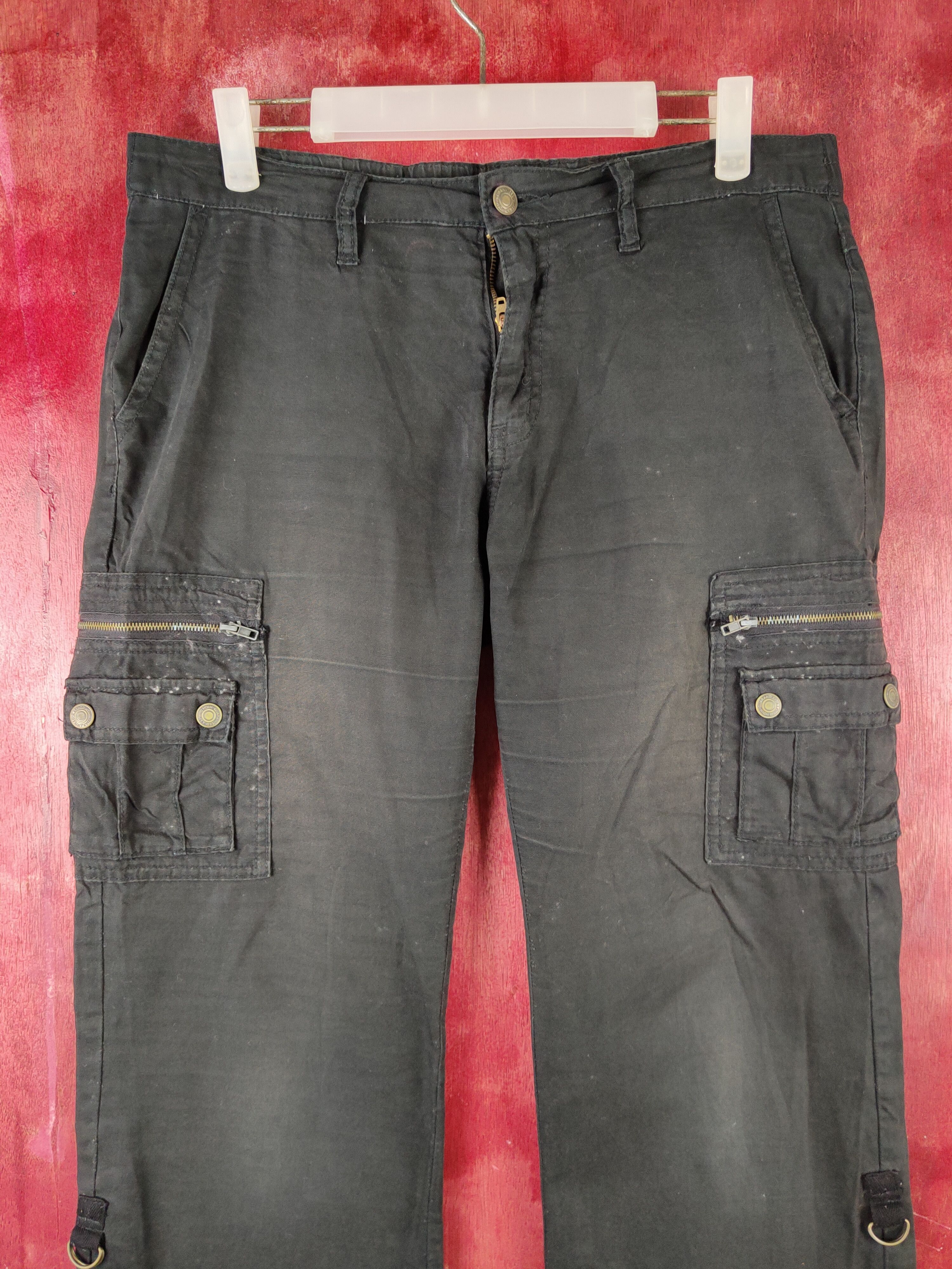 Japanese Brand Japanese Brand Black Multipocket Tactical Cargo Pants #S1734 Size 27" / US 4 / IT 40 - 2 Thumbnail