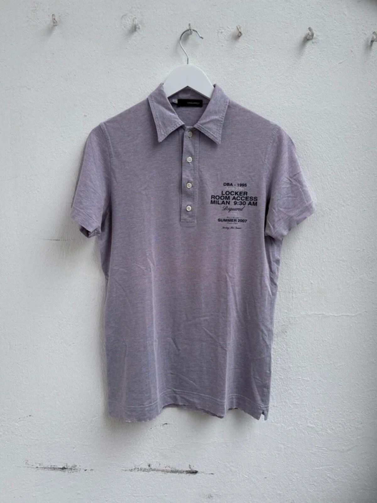 Dsquared2 Dsquared2 SS2007 "Locker Room Access" Polo Grey/Purple Size US M / EU 48-50 / 2 - 1 Thumbnail