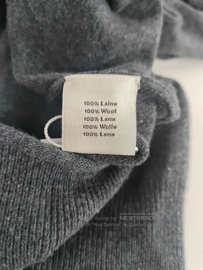 Hermes Gray and yellow color-blocked high-necked woolen sw
