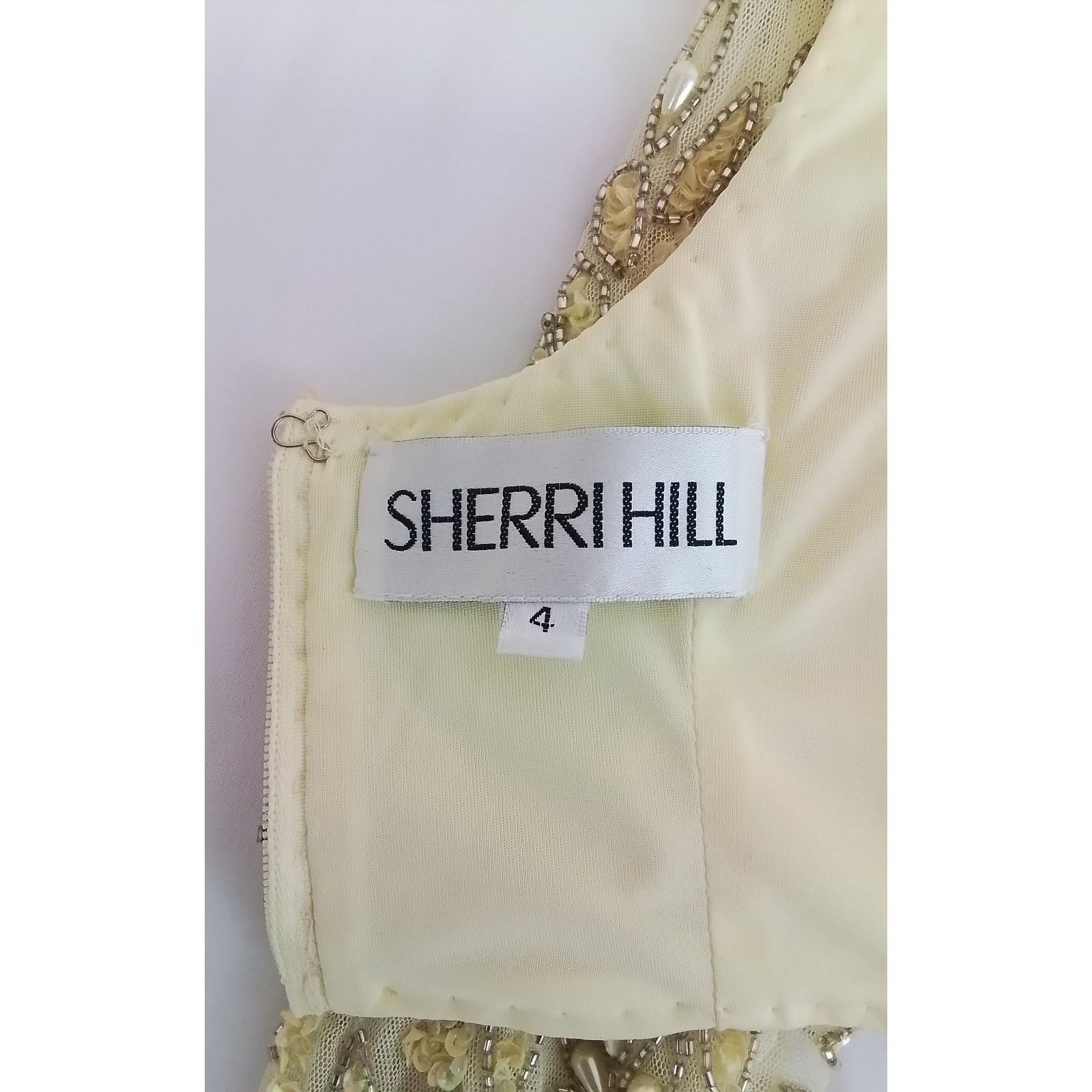Other Sherri Hill Beaded 2 Piece Women's 4 Yellow Top + Maxi Skirt Size S / US 4 / IT 40 - 4 Thumbnail