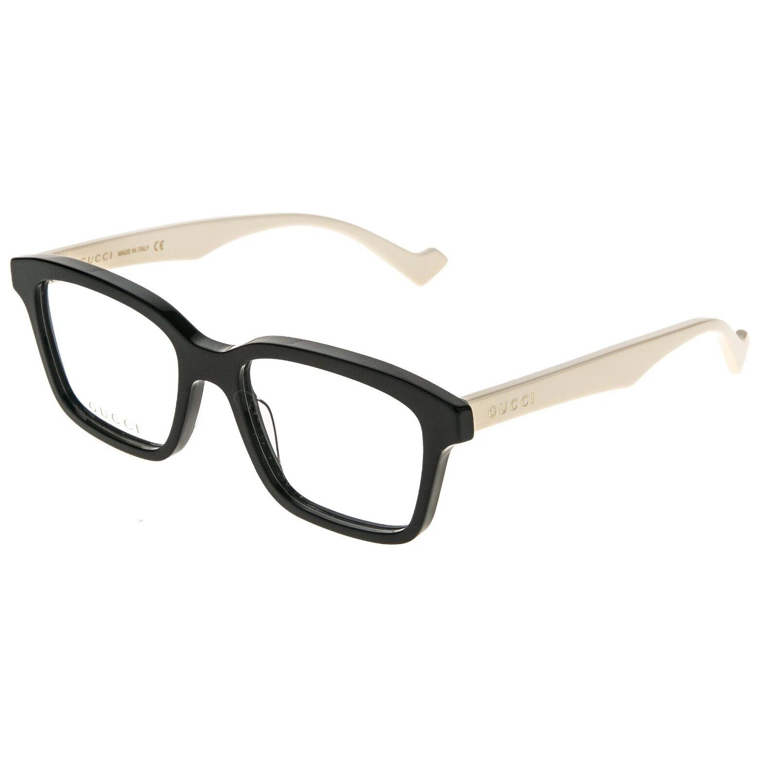 Gucci GUCCI GG0964O 0964 Black White Rectangular Eyeglasses 002 Size ONE SIZE - 4 Thumbnail