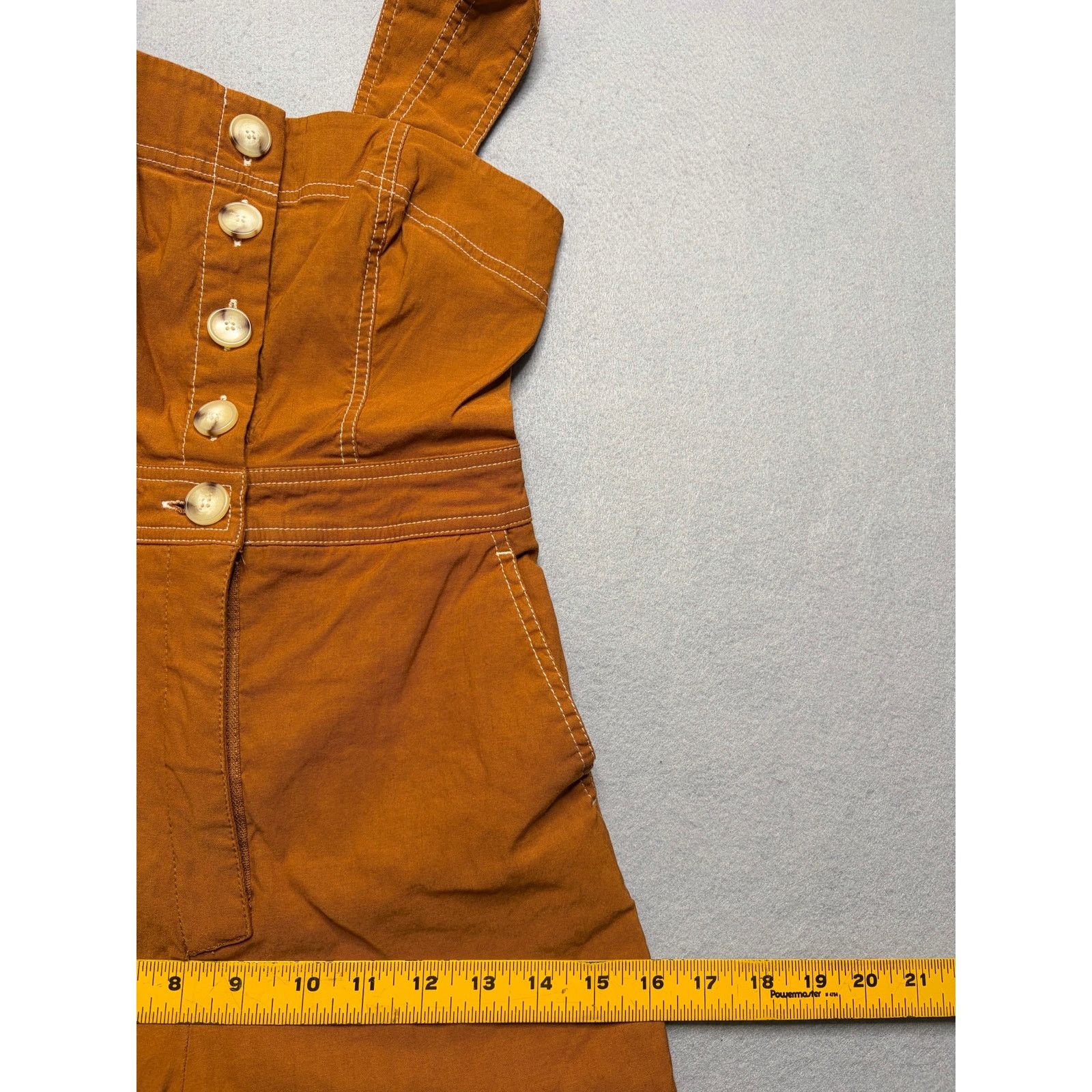 Anthropologie Maeve Anthropologie The Colette Jumpsuit Womens US 0 Brown Size 25" / US 0 / IT 36 - 8 Thumbnail