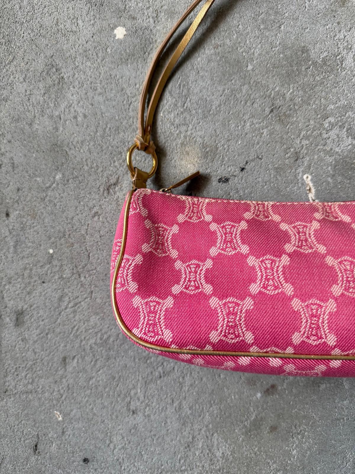 Celine Celine Macadam Denim Shoulder Bag Pink Size ONE SIZE - 2 Thumbnail