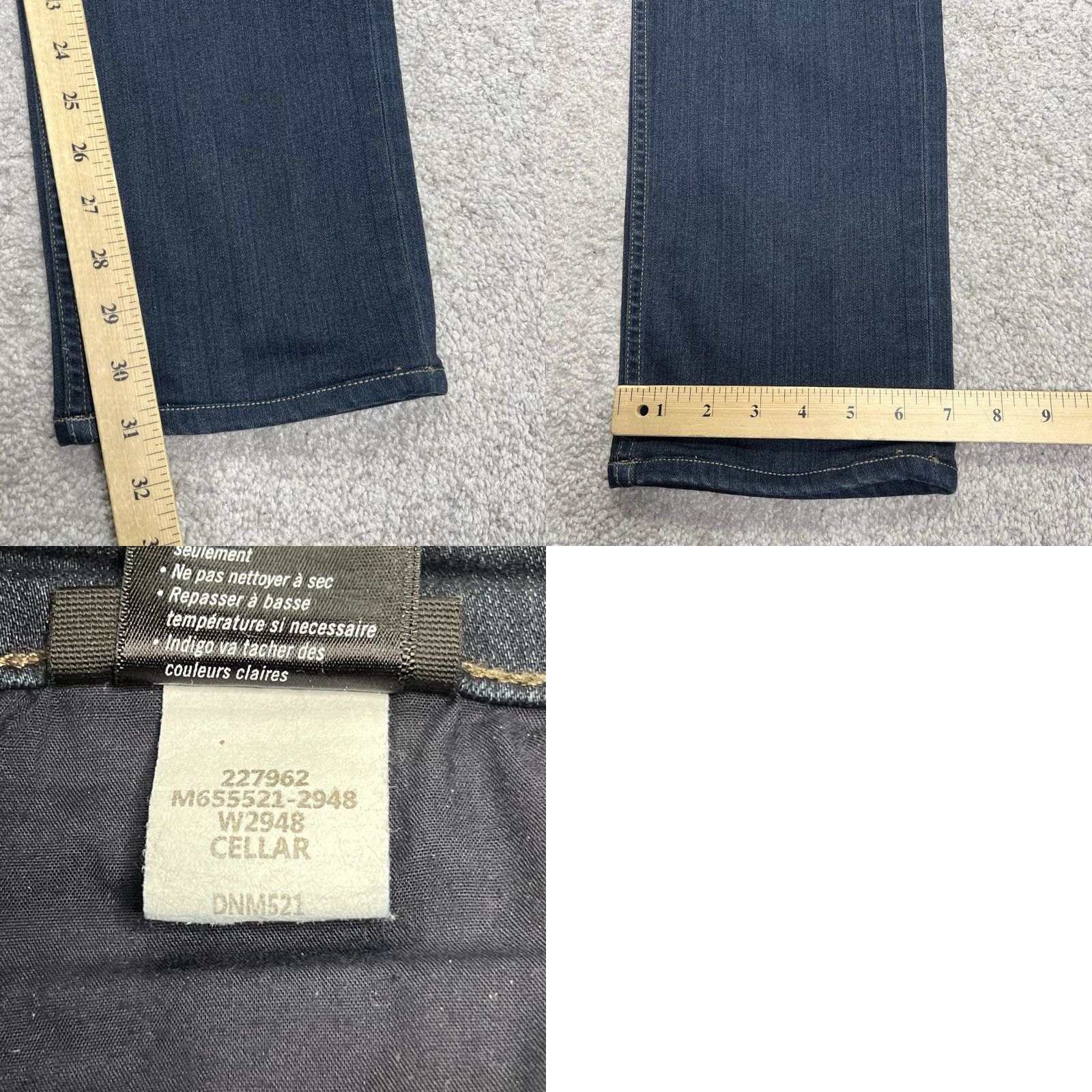 Paige Paige Jeans Men 33 (34x31) Federal Dark Blue Straight Leg Denim Stretch Casual Jeans Regular Mens Blue 90s? Size US 33 - 10 Thumbnail