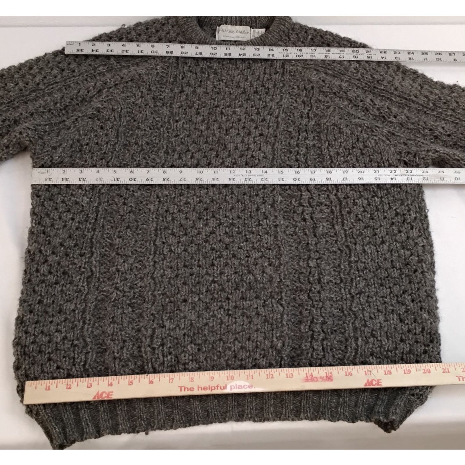 Other Patrick Malin Handmade Sweater Men's M Gray 100% Wool Irish Size US M / EU 48-50 / 2 - 7 Thumbnail