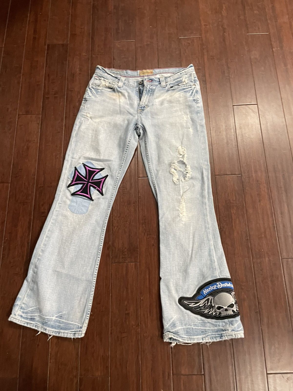Harley Davidson × Vintage Harley Davidson Jeans Size US 33 - 1 Thumbnail
