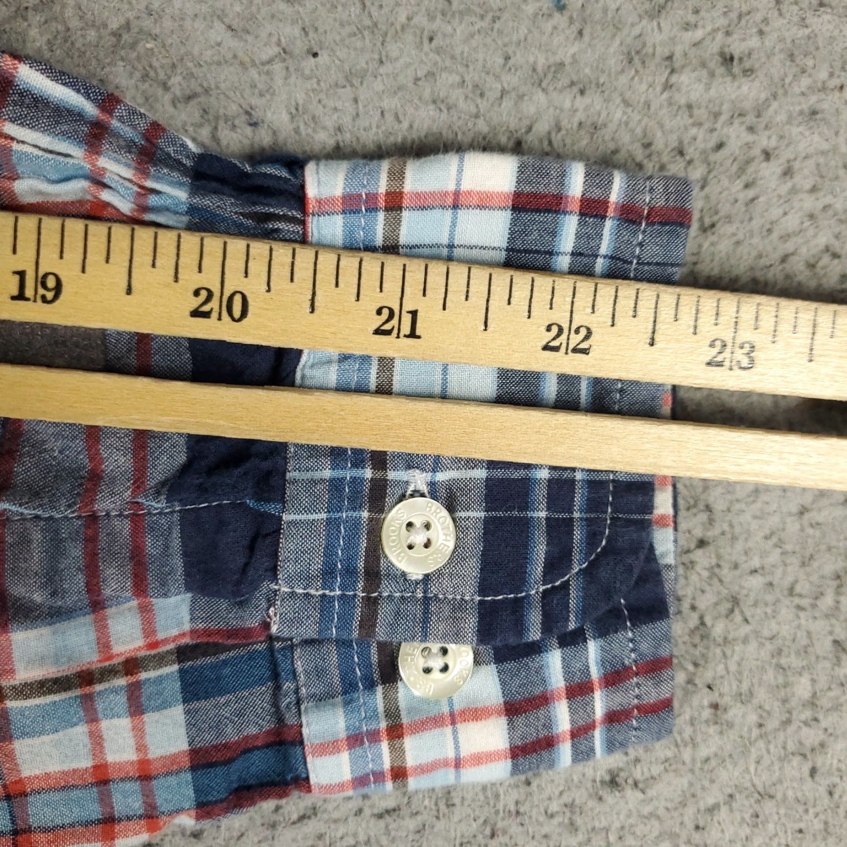 Brooks Brothers Brooks Brothers Shirt Mens Small Blue Plaid Button Up Long Sleeve Size US S / EU 44-46 / 1 - 6 Thumbnail