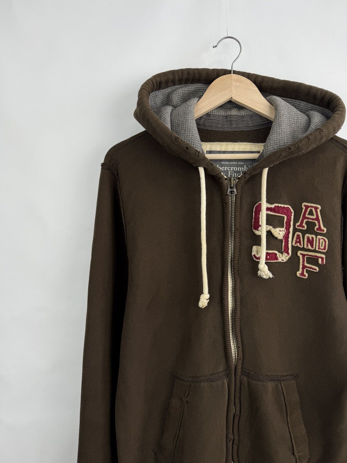 Abercrombie & Fitch 🇺🇸 Y2K Abercrombie Fitch Distressed Hoodie Opium Style Rare Size US M / EU 48-50 / 2 - 2 Thumbnail