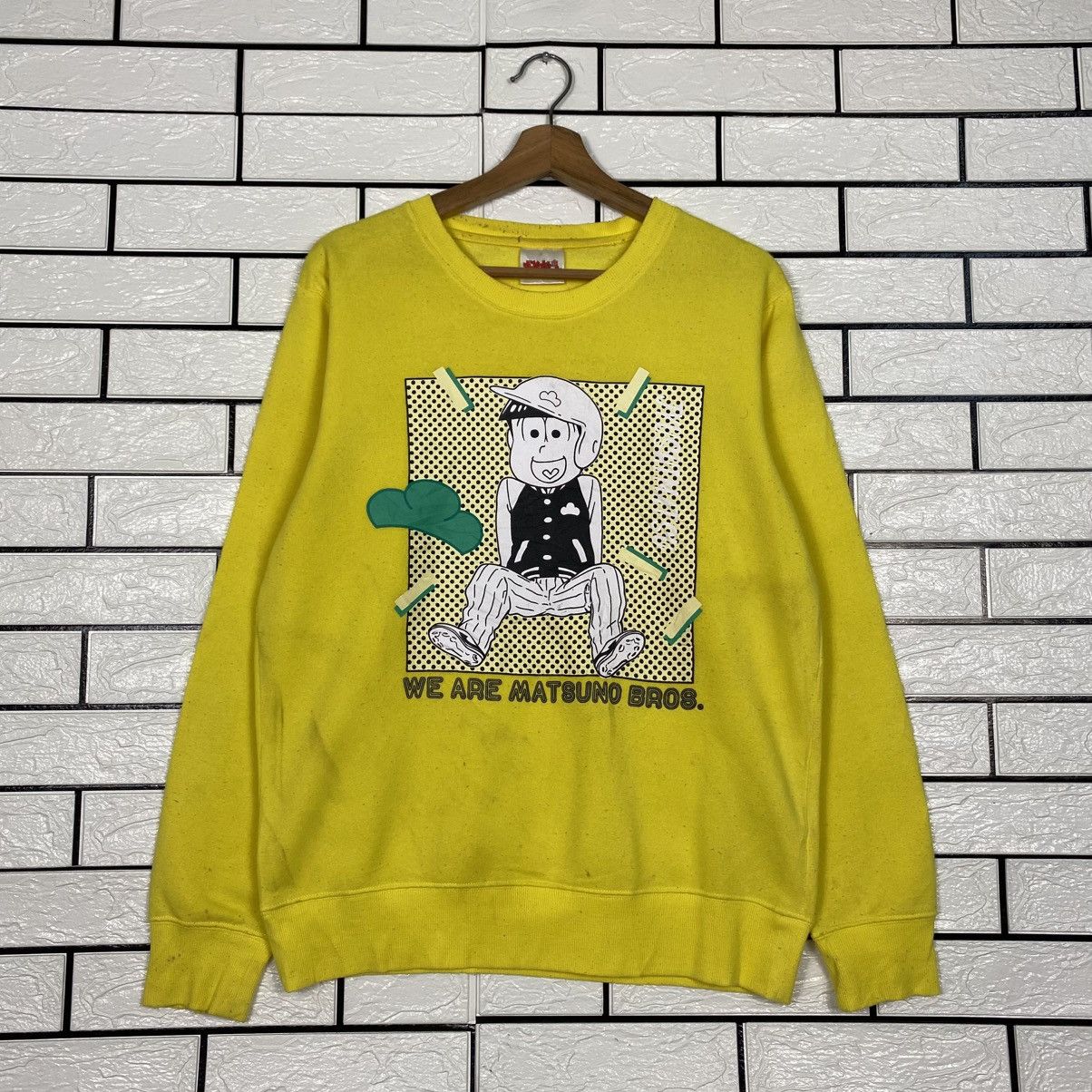 Japanese Brand 📌Vintage Sweatshirt Japan Cartoon Matsuno Bros Big Logo Size US M / EU 48-50 / 2 - 2 Thumbnail