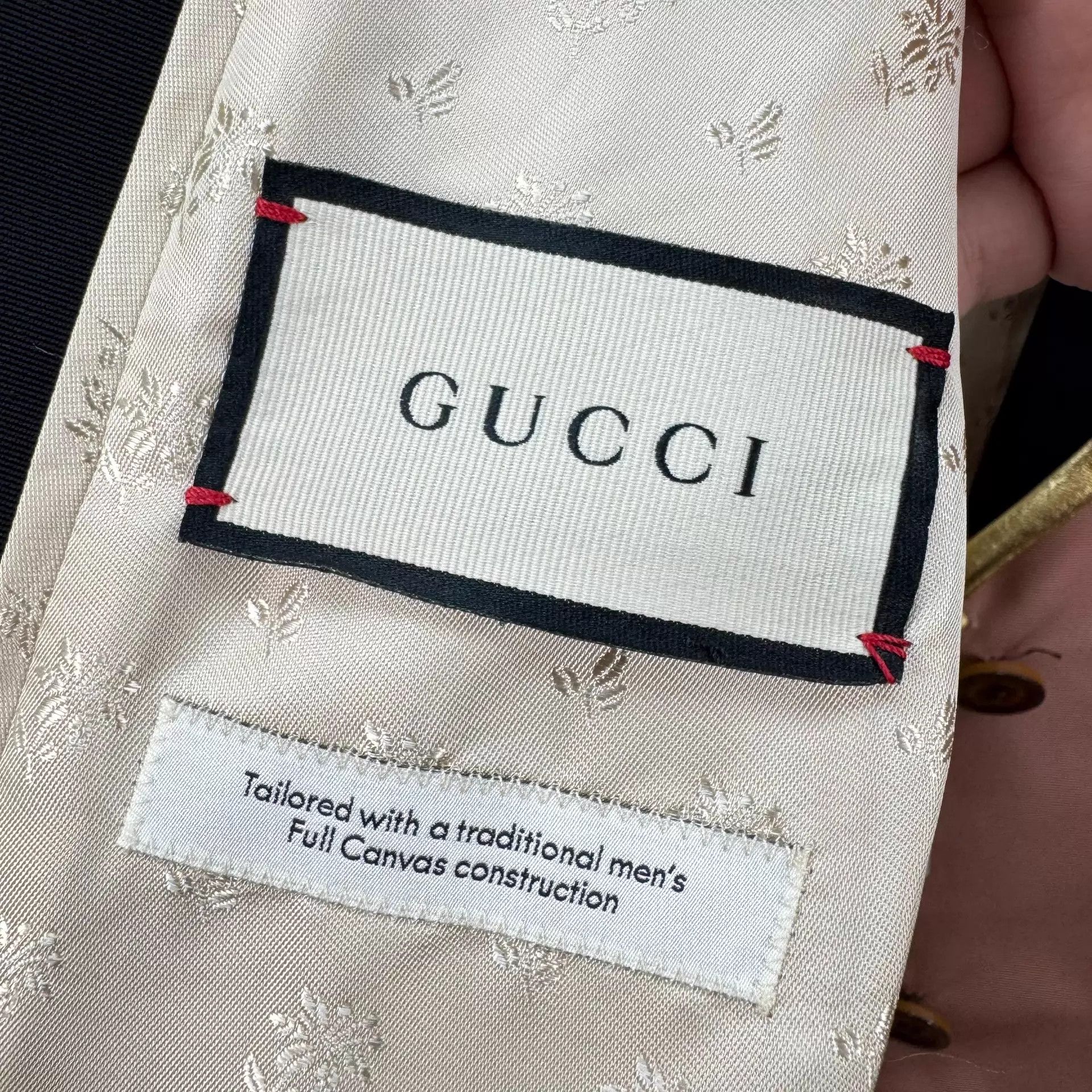 Gucci Gucci Gold-Embroidered Letter Peak Lapel Suit Jacket 38 new Size XS / US 0-2 / IT 36-38 - 7 Thumbnail