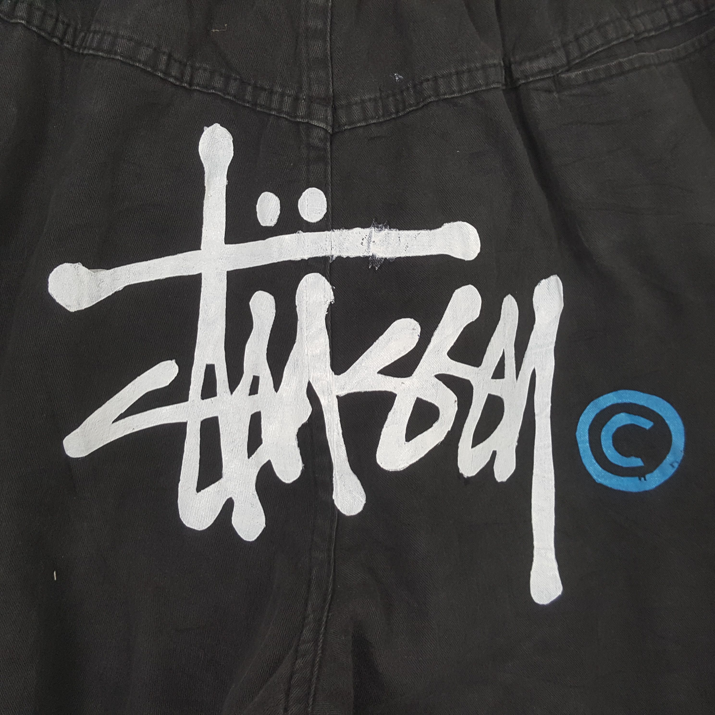 Stussy × Vintage Stussy Streetwear Custom Art Short Pants Size US 26 / EU 42 - 2 Thumbnail