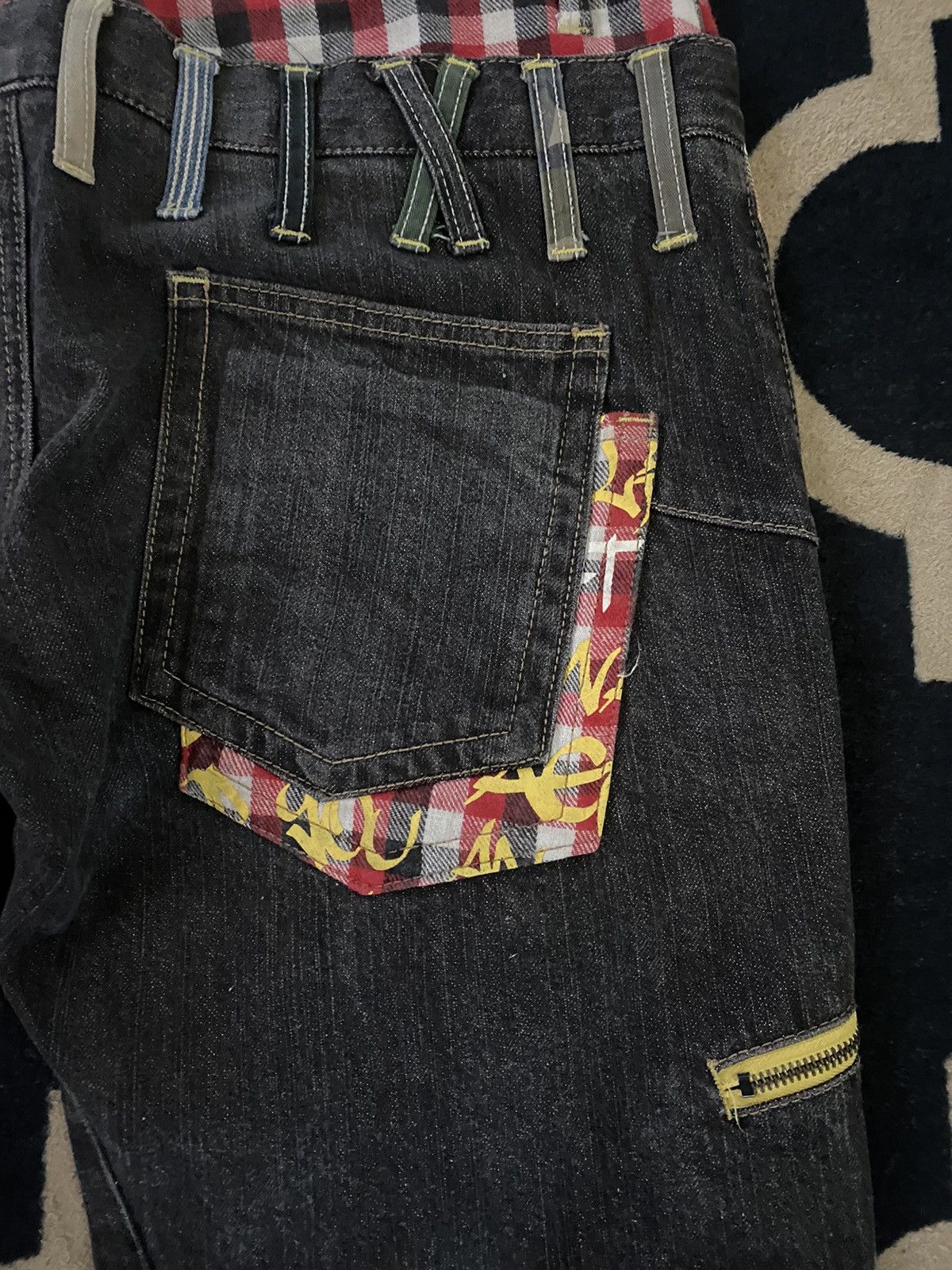Japanese Brand 🔥RARE🔥🔥Vintage Antfui Painting Pocket Punk Design Style Size US 33 - 6 Thumbnail