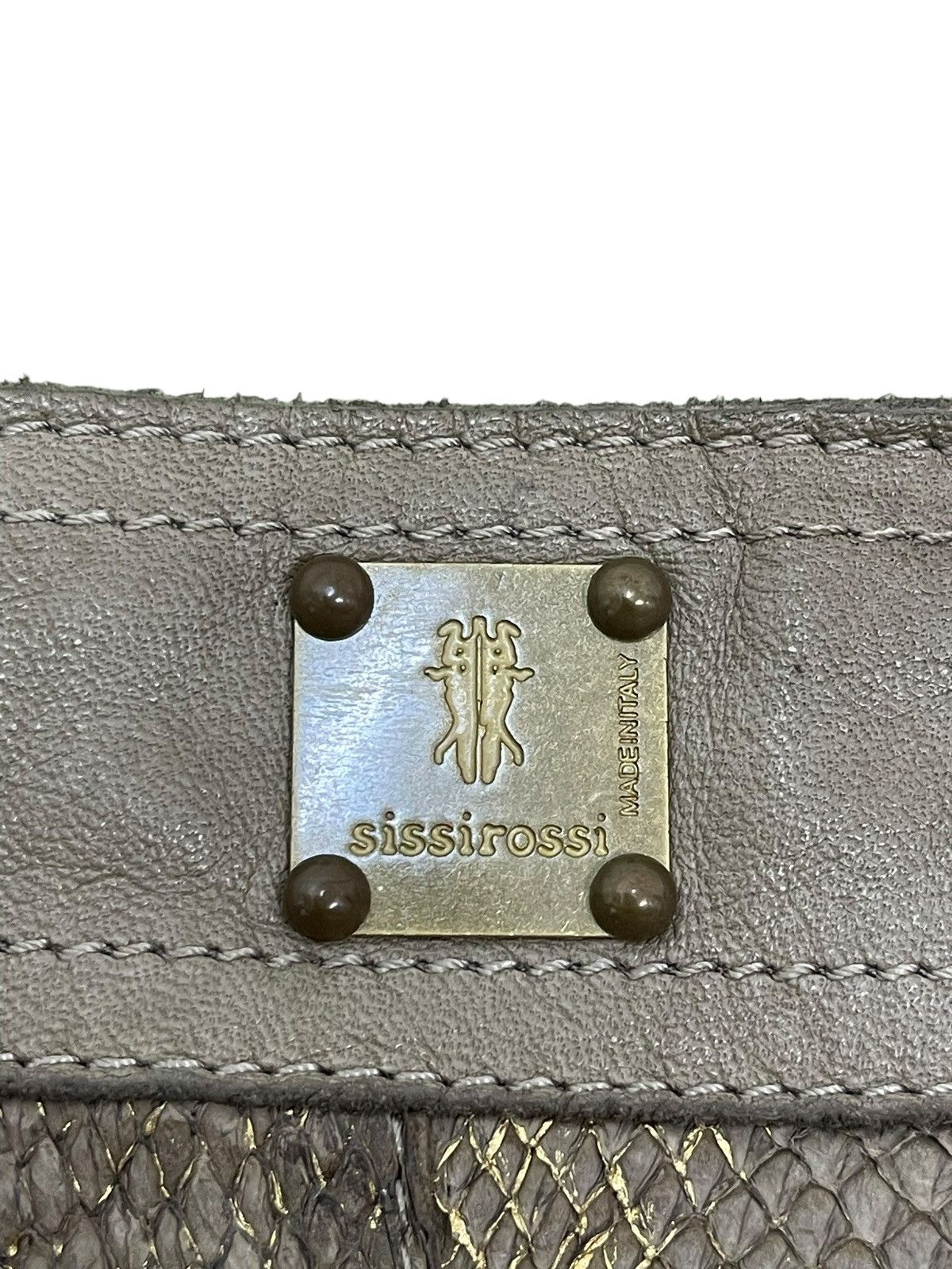 Genuine Leather Full Leather Sissi Rossi Italy Python Tote Bag 3🟩 Size ONE SIZE - 11 Thumbnail