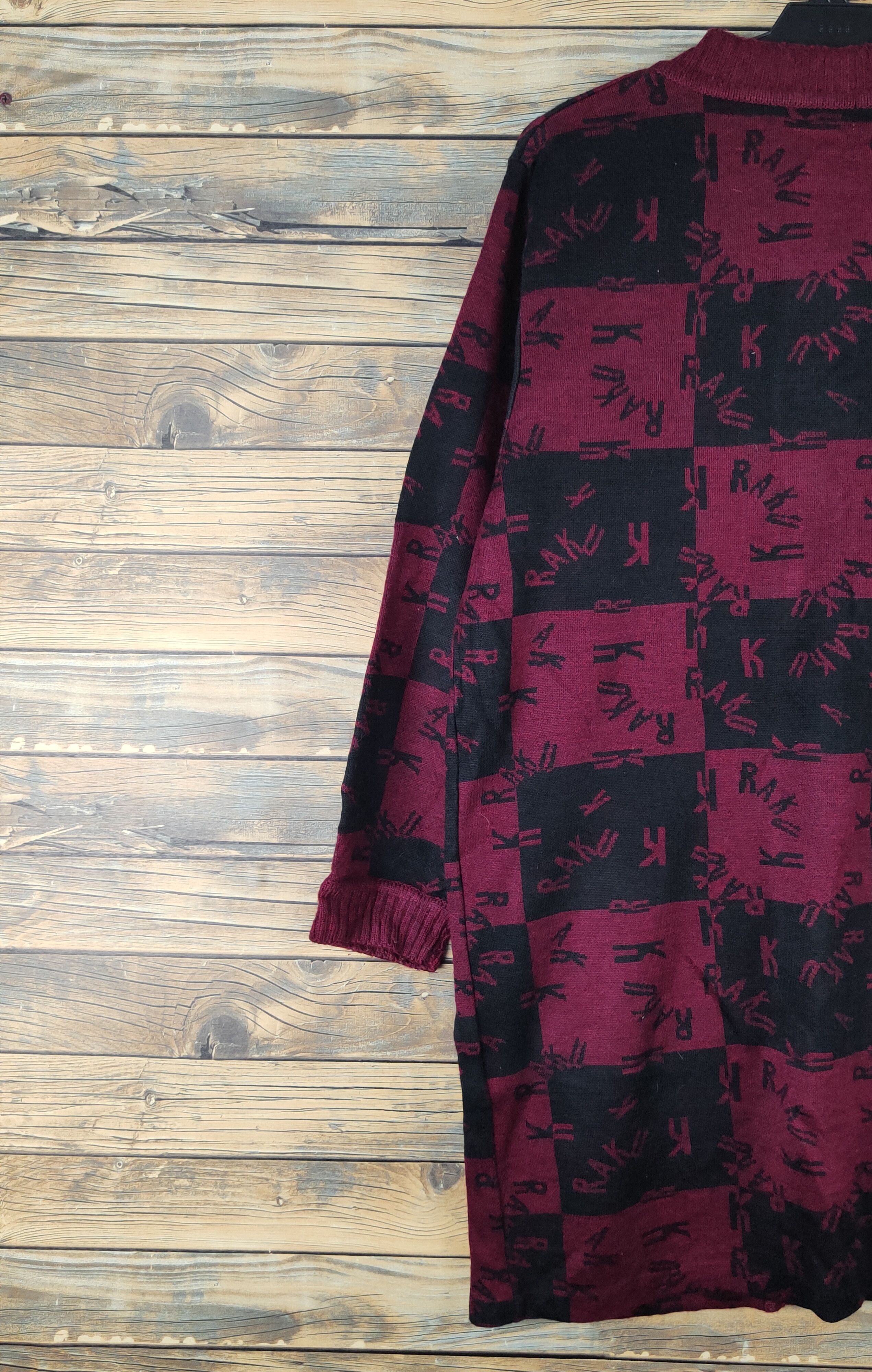 Homespun Knitwear × Japanese Brand Cherloire checkered Knitwear Long Cardigan #W1368 Size L / US 10 / IT 46 - 9 Thumbnail