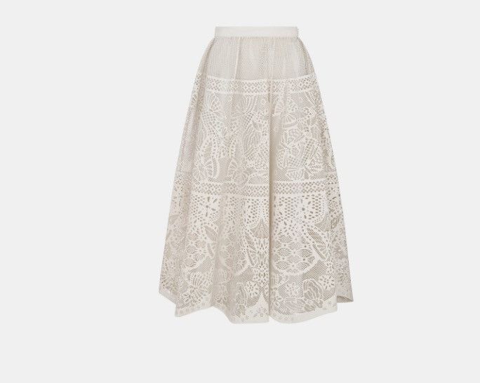 o1w1db10425 415J51A Midi Skirt in Ecru