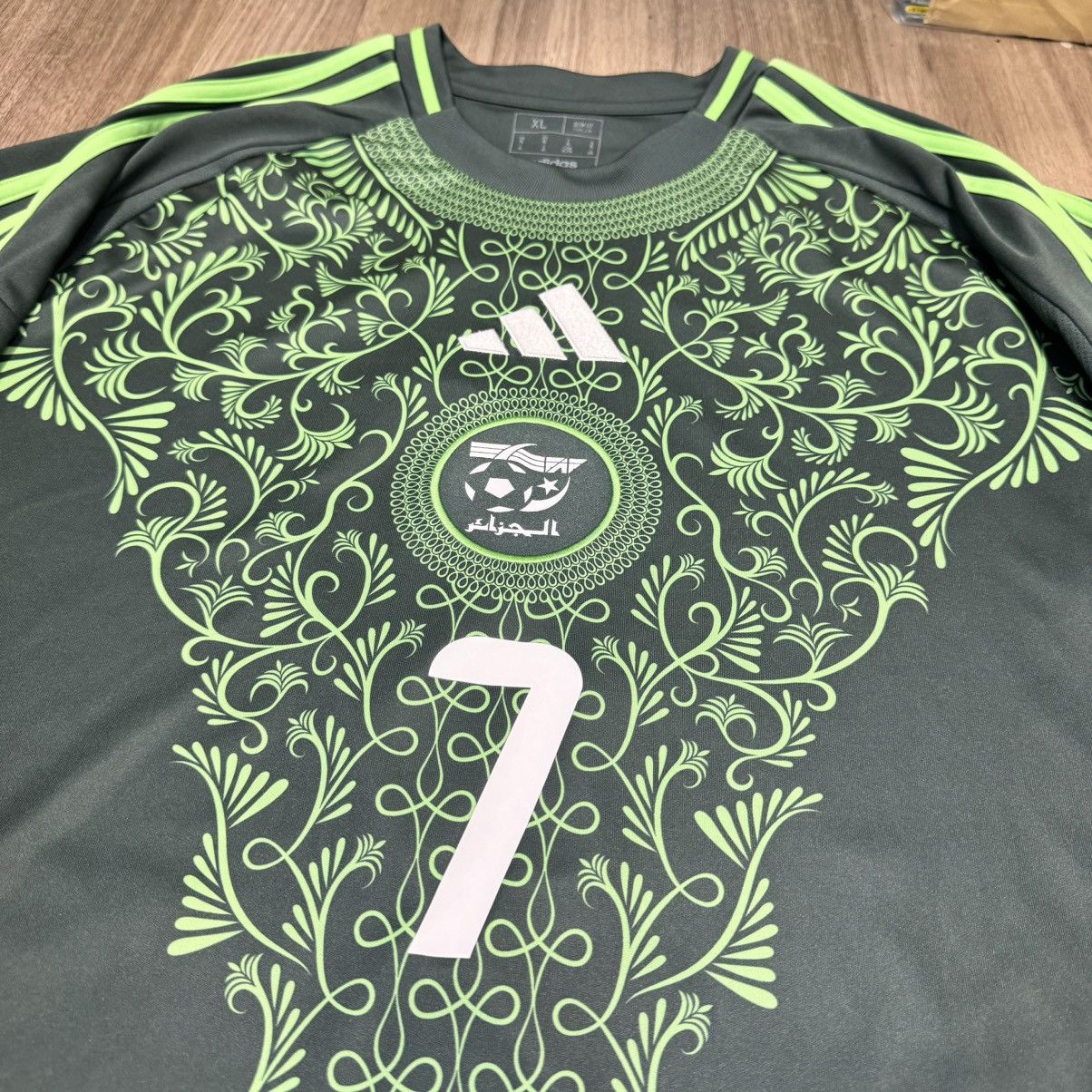 Adidas Algeria 24/25 away shirt #7 Mahrez Size US XL / EU 56 / 4 - 3 Thumbnail