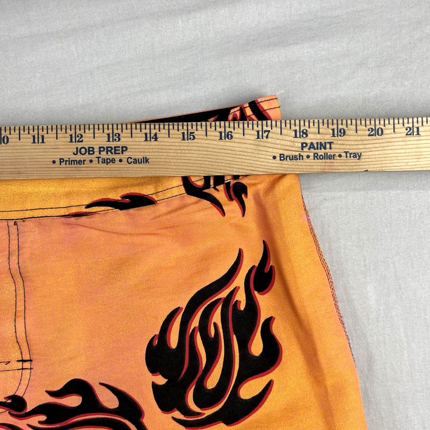 Vintage Hawaiian Island Creations Board Shorts Mens 36 Swim Surf Flames Vintage HIC Orange Polyester Nylon Pockets Drawstring Beach Surfing 90s Mens Size US 36 / EU 52 - 5 Thumbnail