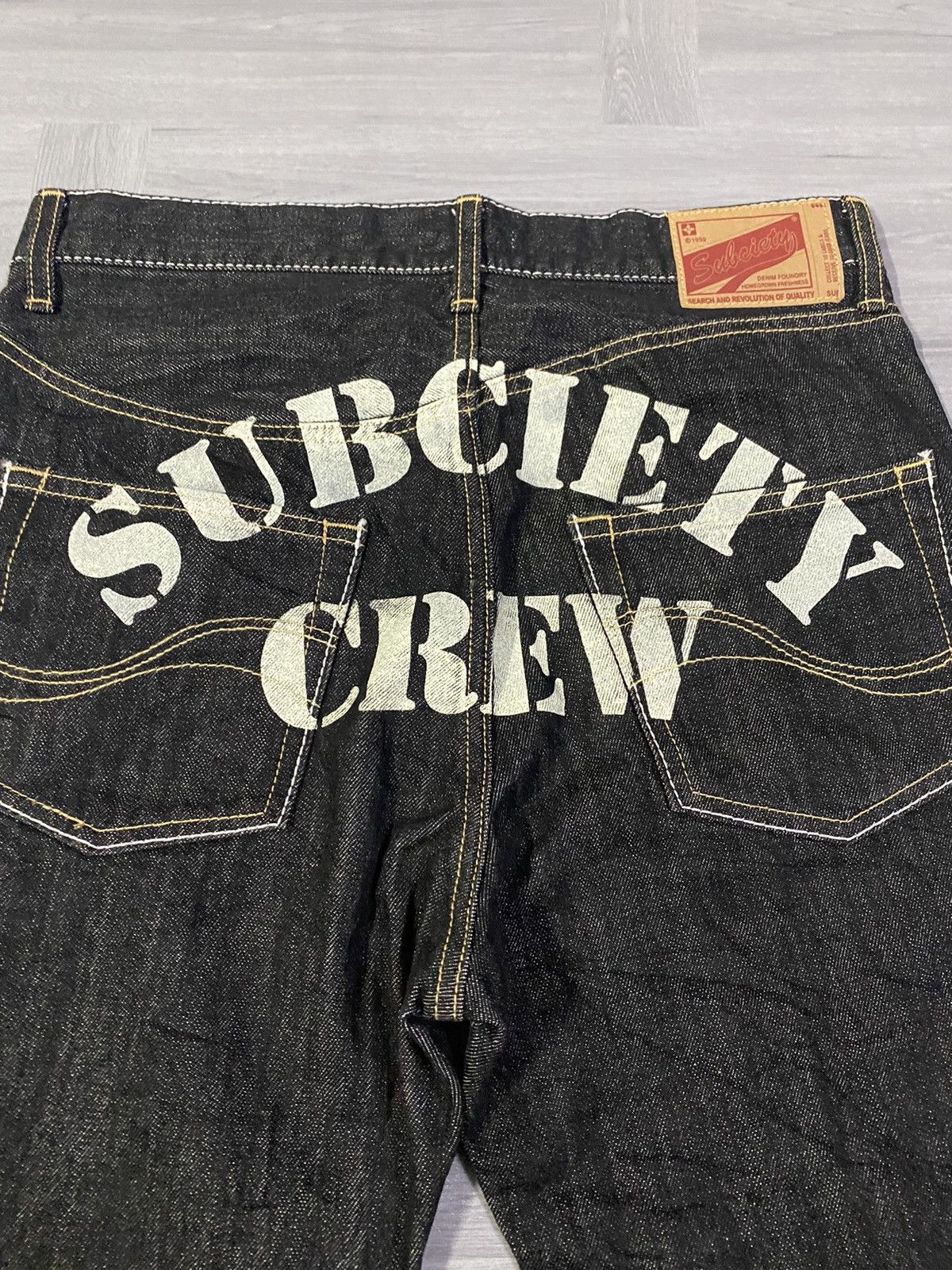 Japanese Brand Black Subciety Straight Denim Jeans Size US 32 / EU 48 - 6 Thumbnail