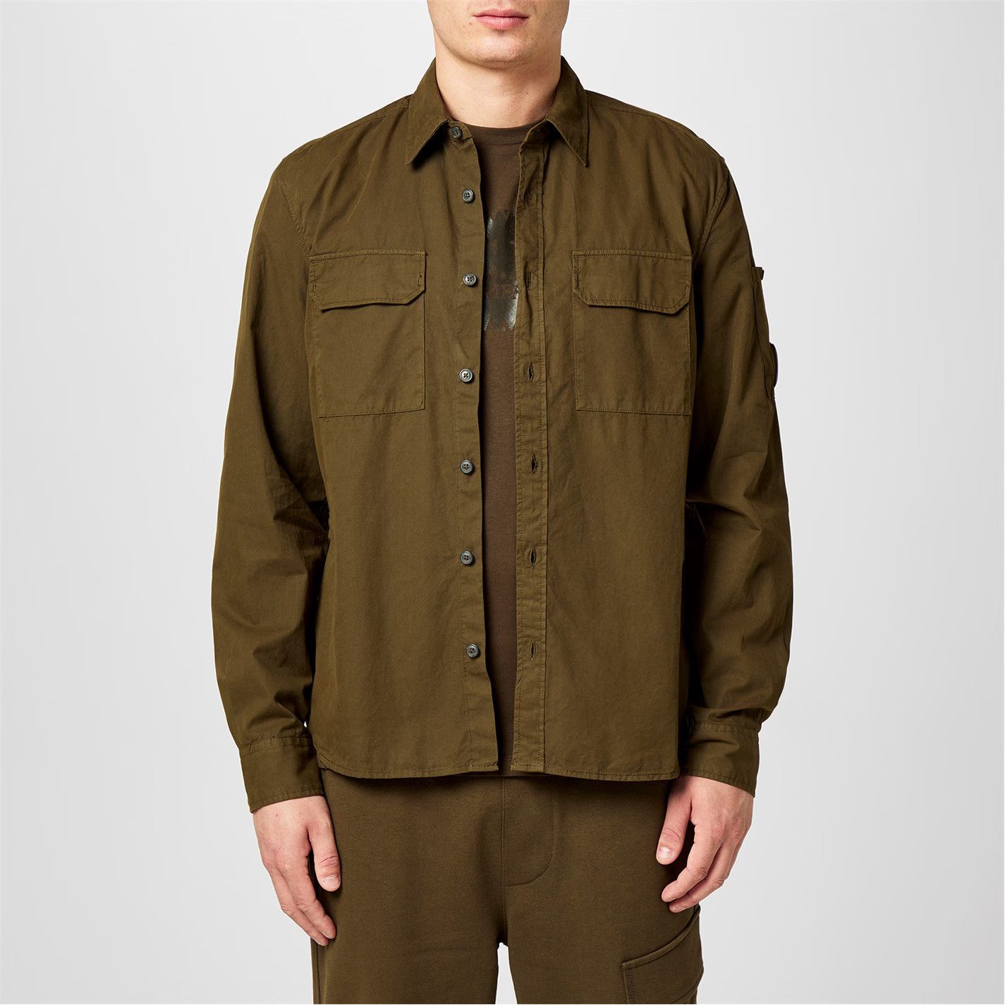 C.P. Company o1g2r1mq0426 Lens Long Sleeve Double Chest Overshirt Green Size US XS / EU 42 / 0 - 3 Thumbnail