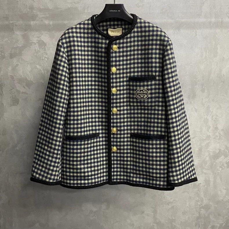 Gucci Gucci The latest black and white plaid logo jacket 2501-Nex Size US L / EU 52-54 / 3 - 1 Thumbnail