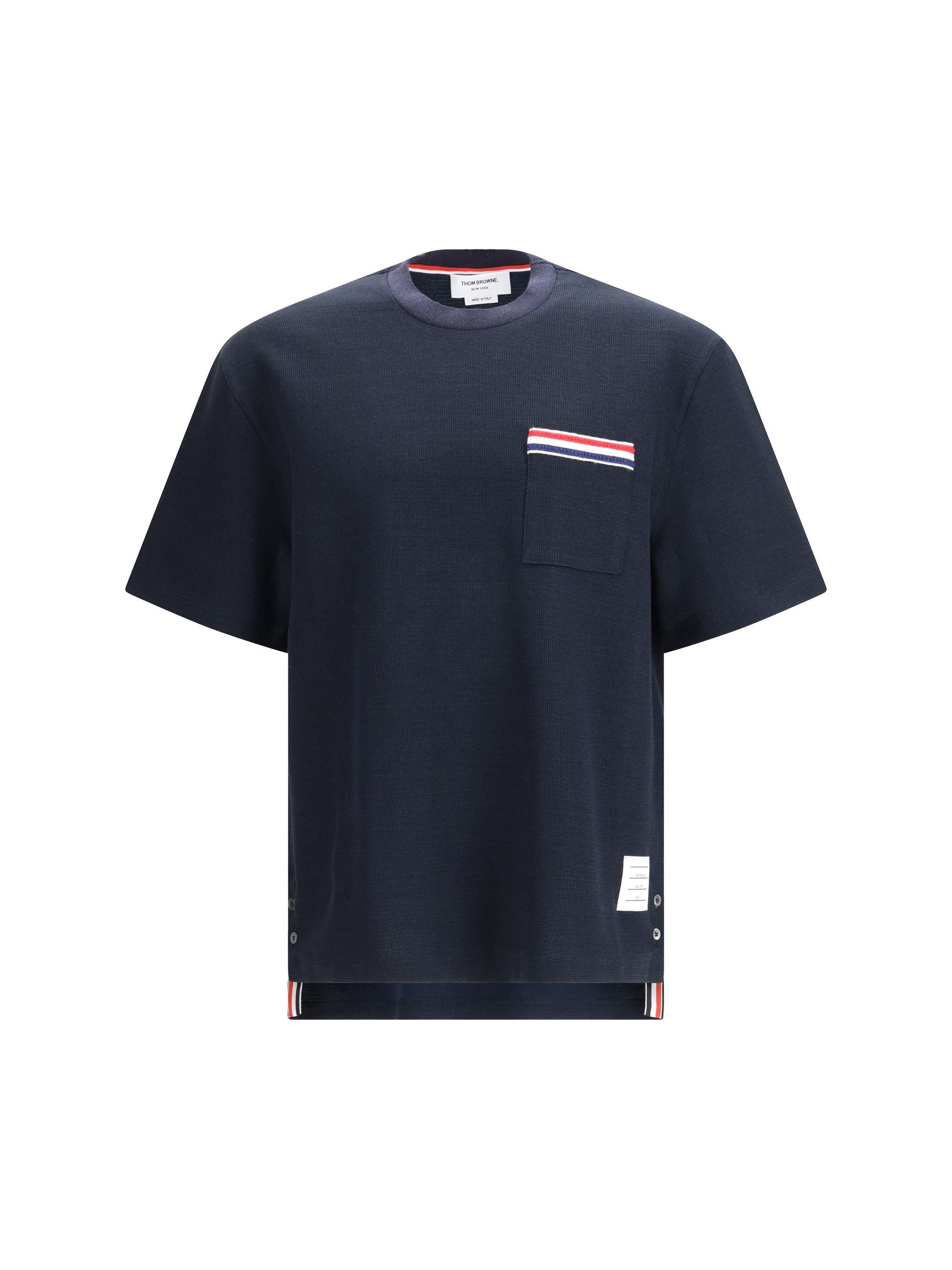 Thom Browne Short-sleeve cotton-linen T-shirt Size US L / EU 52-54 / 3 - 1 Thumbnail