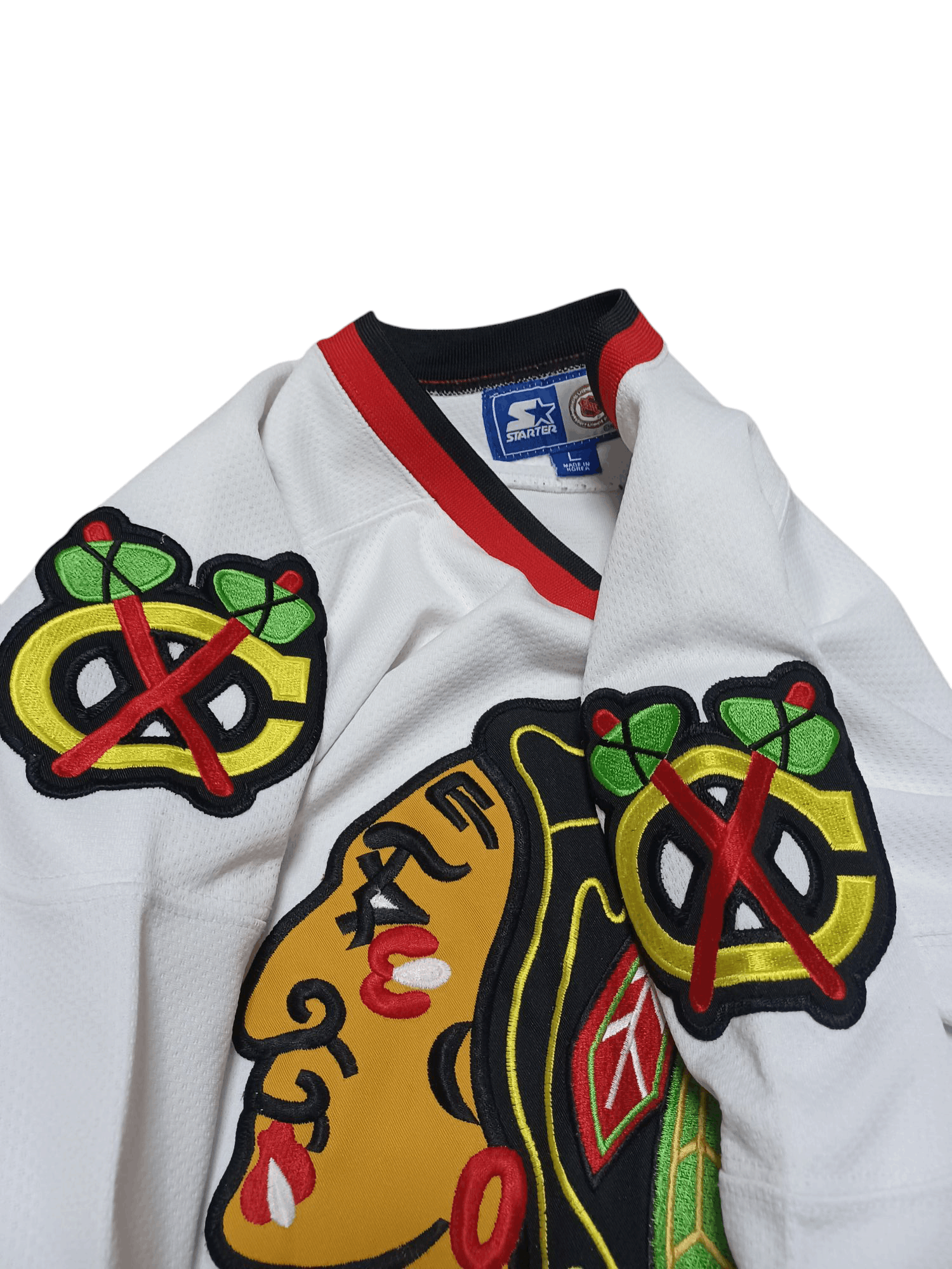Starter CHICAGO BLACKHAWKS NHL STARTER VINTAGE MADE IN KOREA JERSEY Size US L / EU 52-54 / 3 - 3 Thumbnail