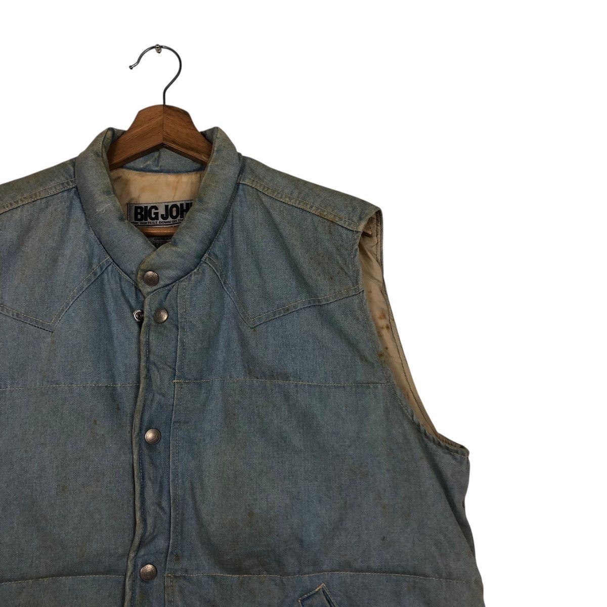 Japanese Brand Big John Vintage Duck-Lined Denim Vest Size US L / EU 52-54 / 3 - 7 Thumbnail
