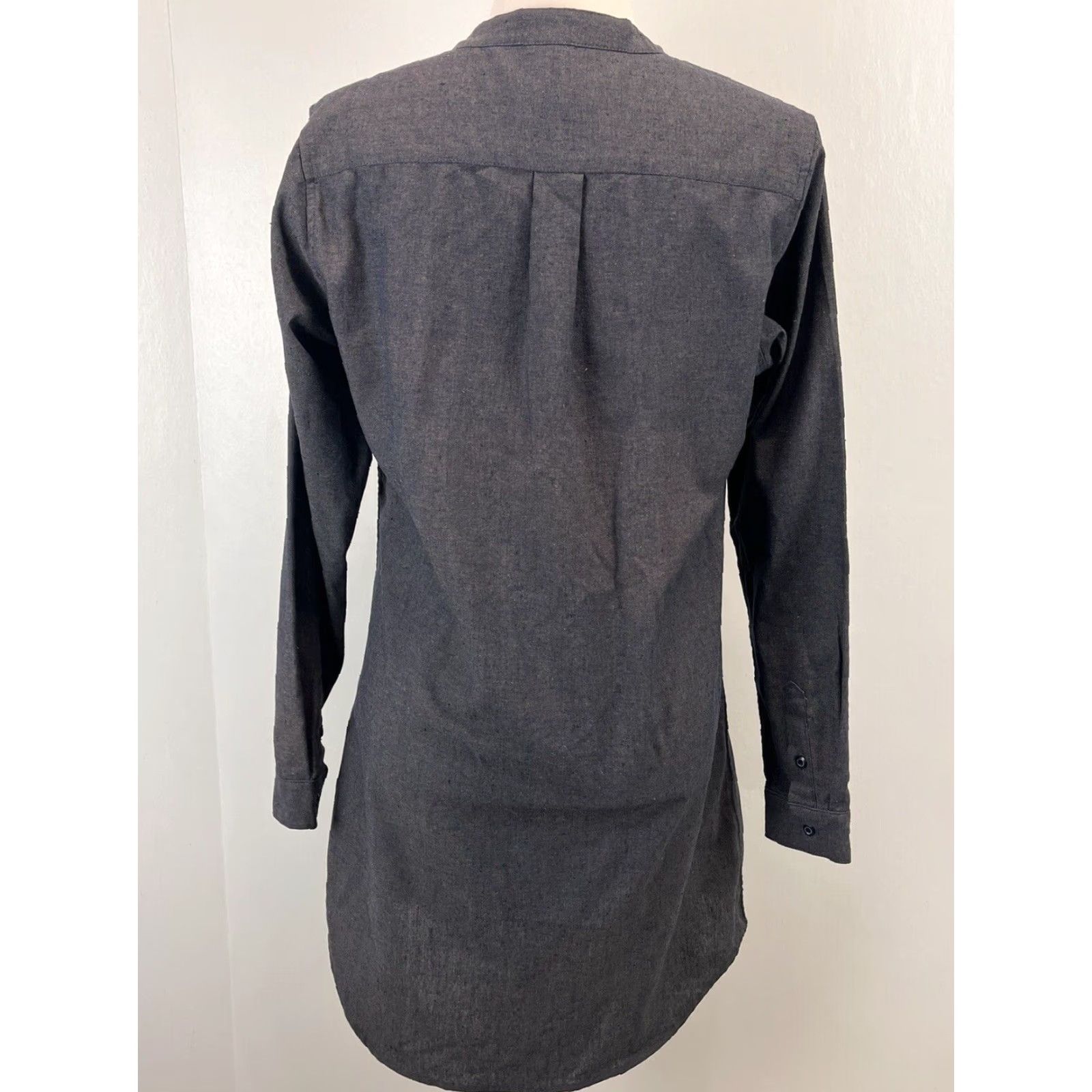Vintage VINTAGE Bridge and Burn Dress Linen Blend Women Sz M Long Sleeve Blue Outdoor Sustainable Size S / US 4 / IT 40 - 3 Thumbnail