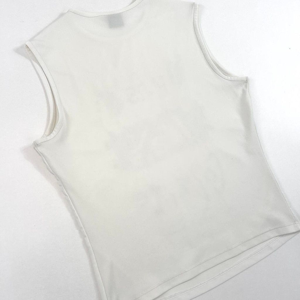 Versace Jeans Couture vintage Versace white tank top with textured logo Size M / US 6-8 / IT 42-44 - 6 Thumbnail