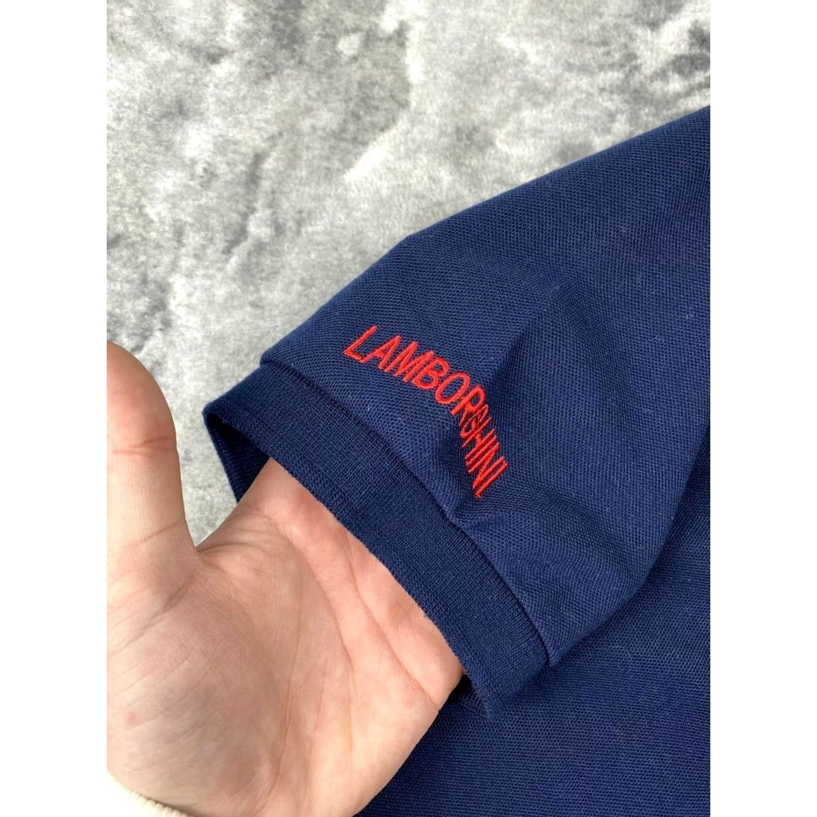 Lamborghini VINTAGE Lamborghini Polo Shirt Big Logo Men Size L Blue Size US L / EU 52-54 / 3 - 5 Thumbnail