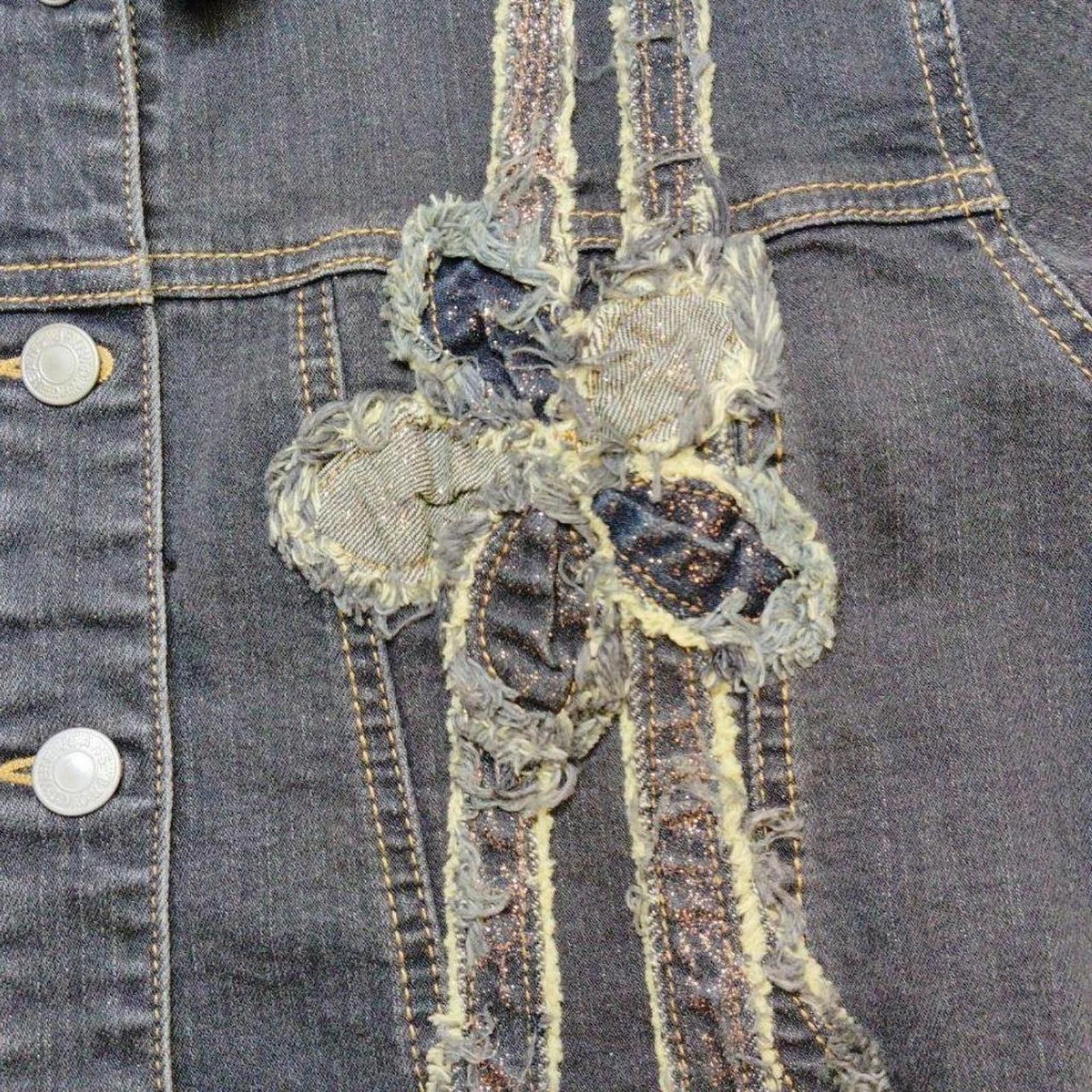 Other Vintage 2000s whimsy goth dark wash denim jacket Size XS / US 0-2 / IT 36-38 - 3 Thumbnail