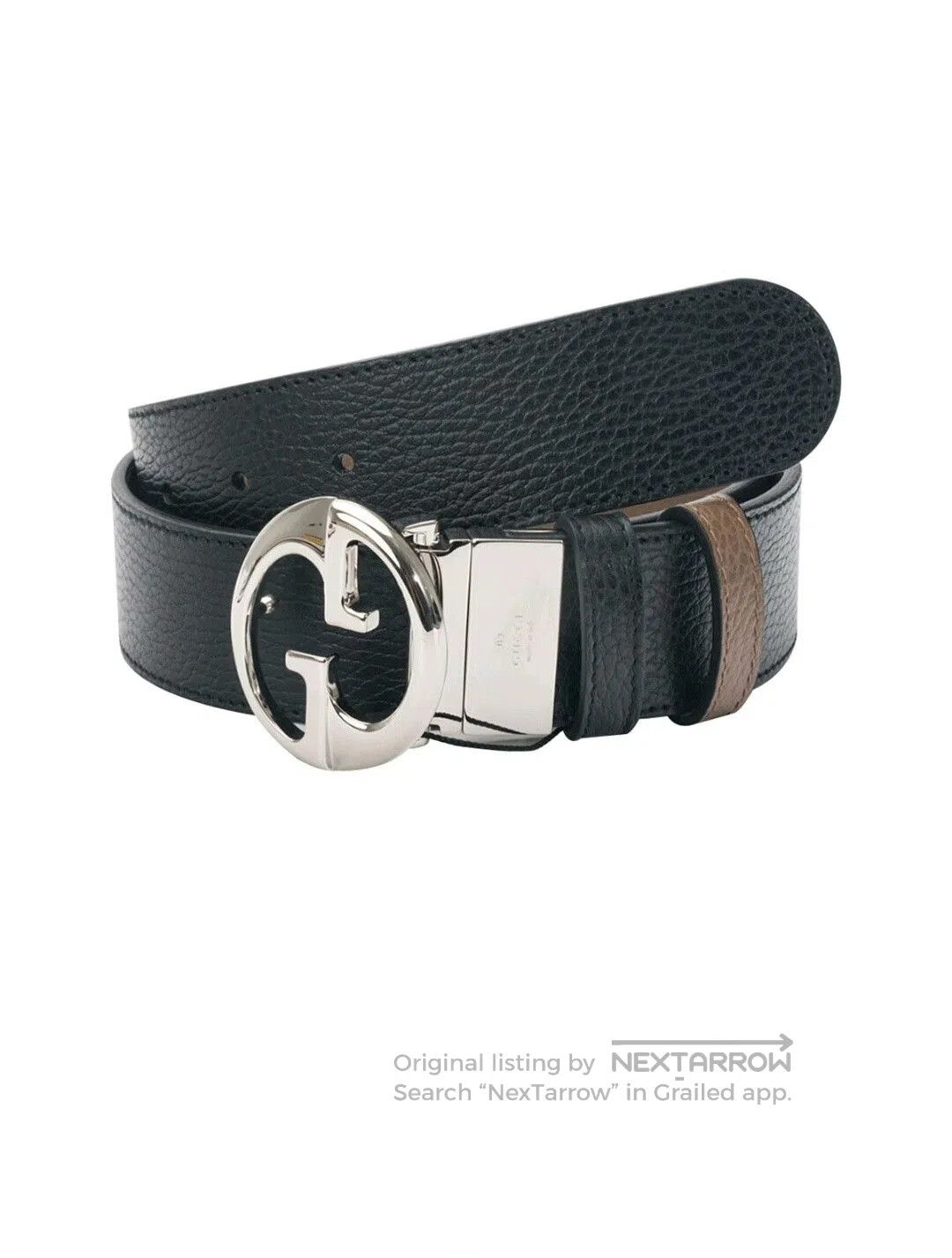 Gucci Gucci Unisex Logo Buckle Leather Belt. Size ONE SIZE - 1 Thumbnail