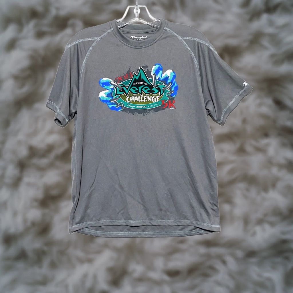 Champion VINTAGE Run Disney Animal Kingdom 2013 Expedition Everest Challenge 5K Gray Shirt Men XS Size US XS / EU 42 / 0 - 1 Thumbnail