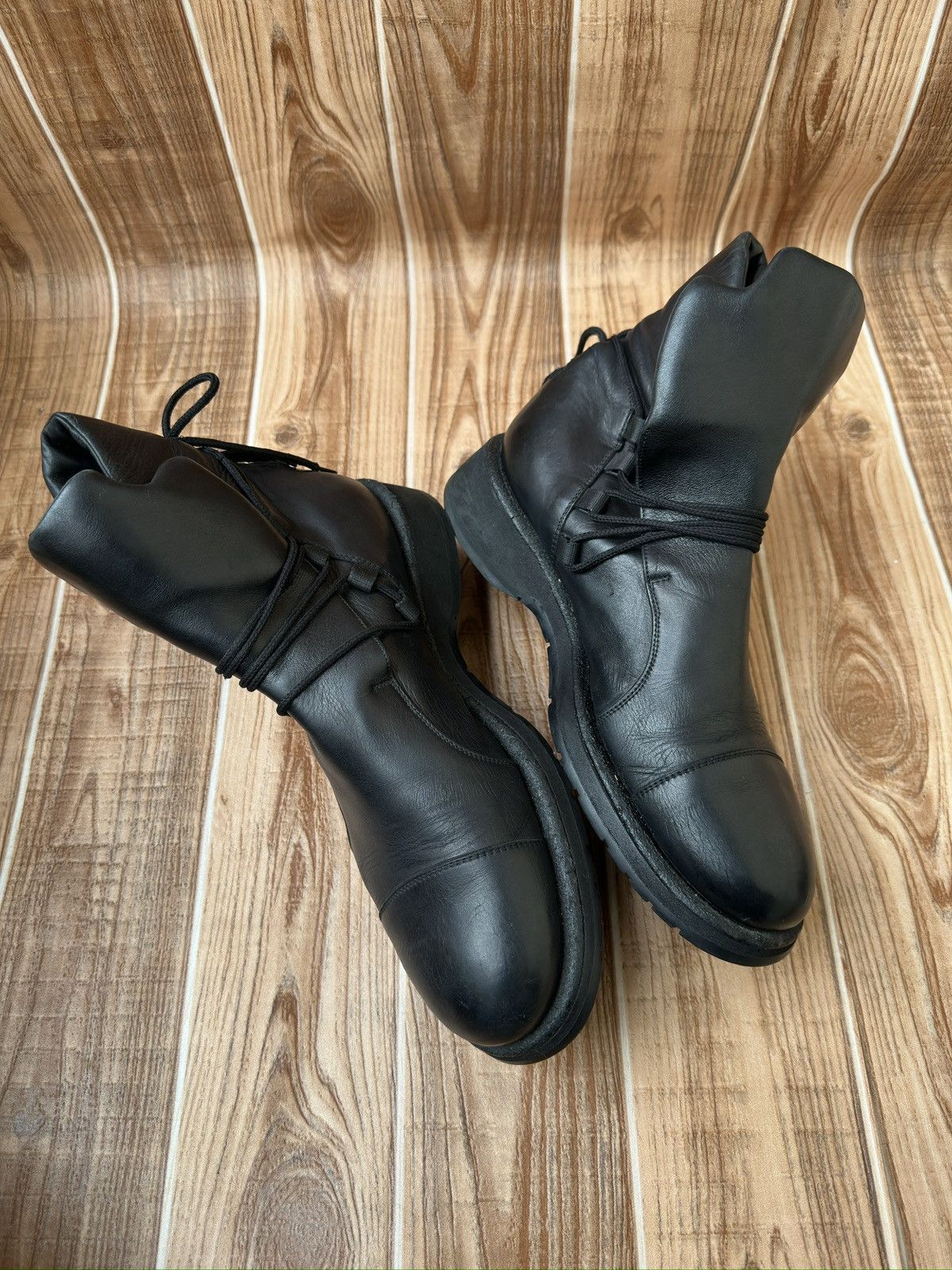 Emporio Armani Empirio Armani Leather Biker Lace Up Boots Like Rick Owens Size US 10 / EU 43 - 8 Thumbnail