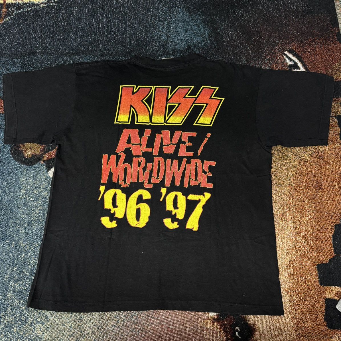Band Tees × KISS × Vintage VINTAGE KISS 1996/1997 ALIVE WORLDWIDE TEE BLACK Size US XL / EU 56 / 4 - 5 Thumbnail