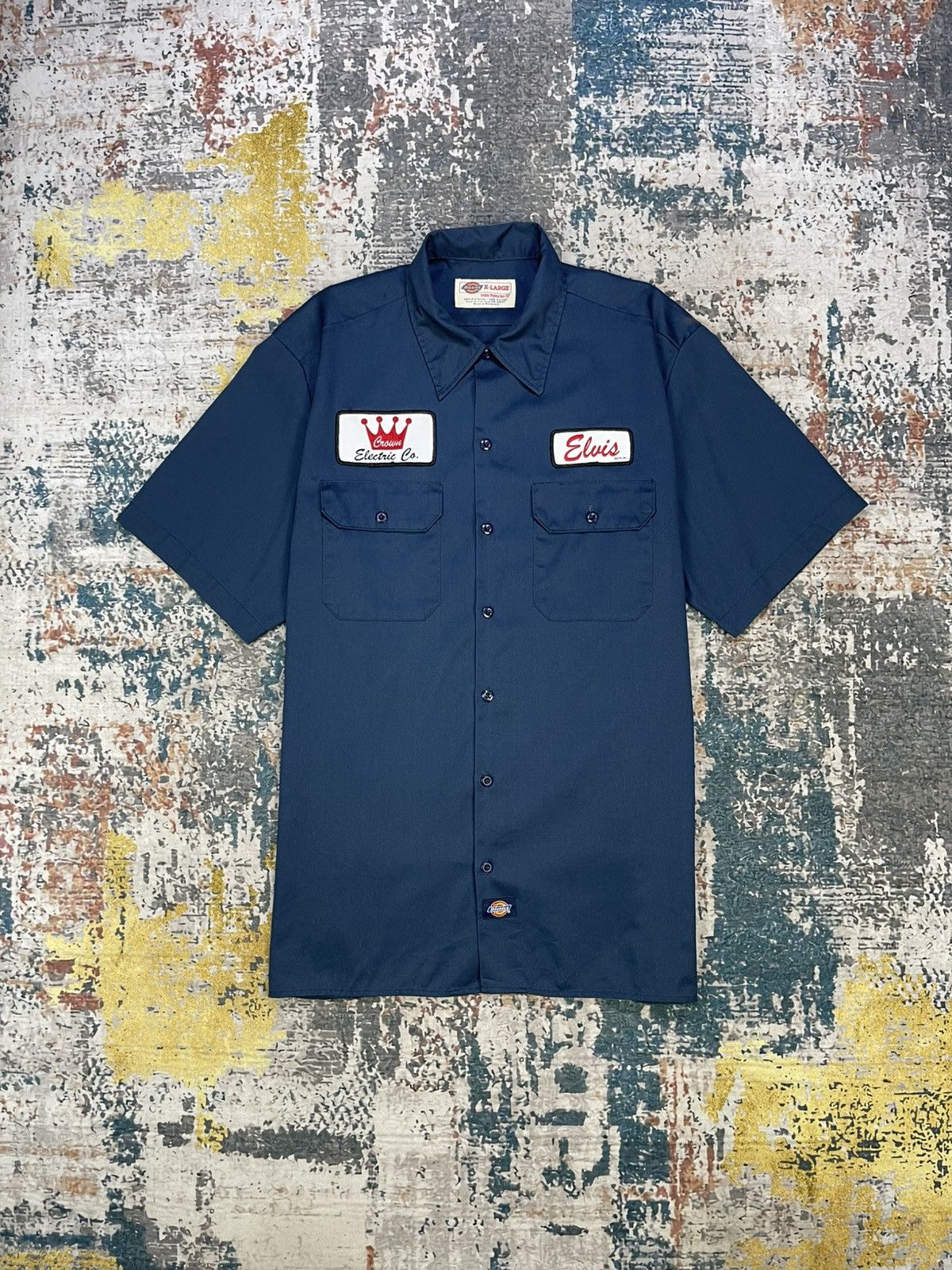 Dickies Vtg Dickies Double Pocket Button Down Work Shirt Size US XL / EU 56 / 4 - 1 Thumbnail