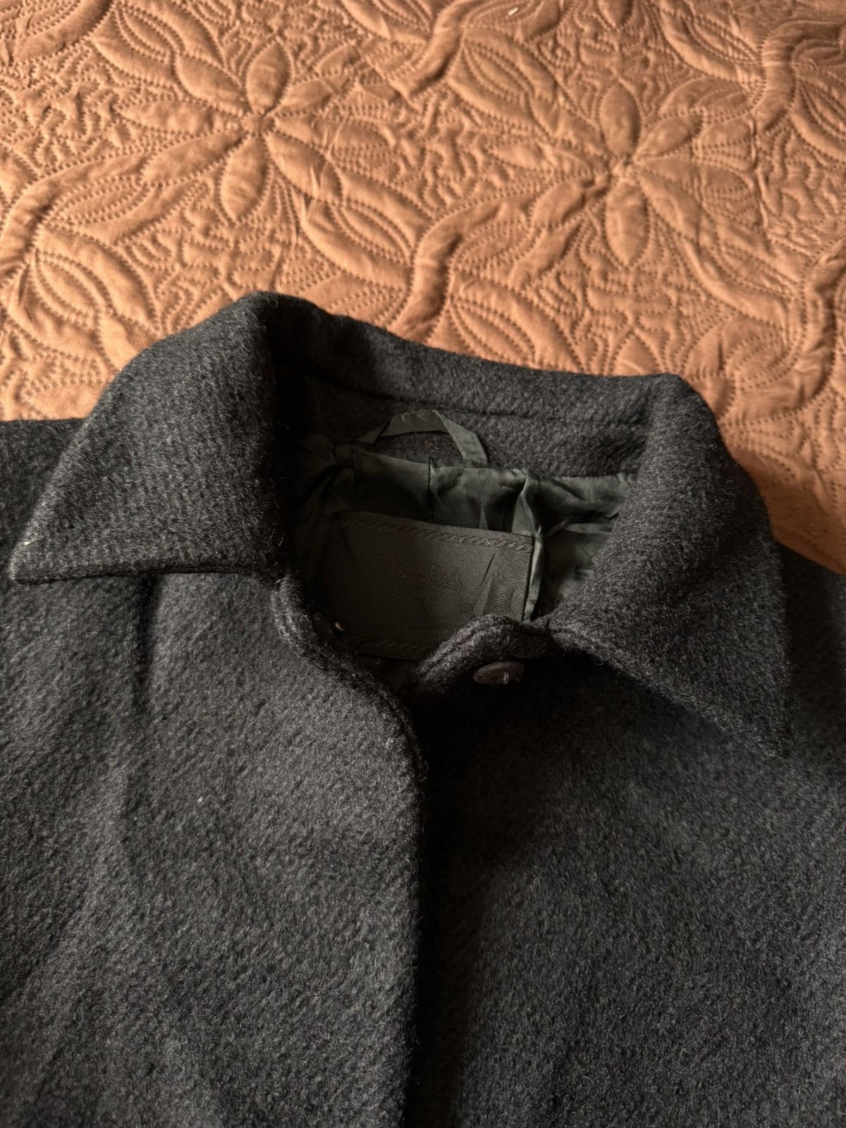 Prada PRADA Vintage Single-Breasted Black Wool Overcoat Size M / US 6-8 / IT 42-44 - 15 Thumbnail